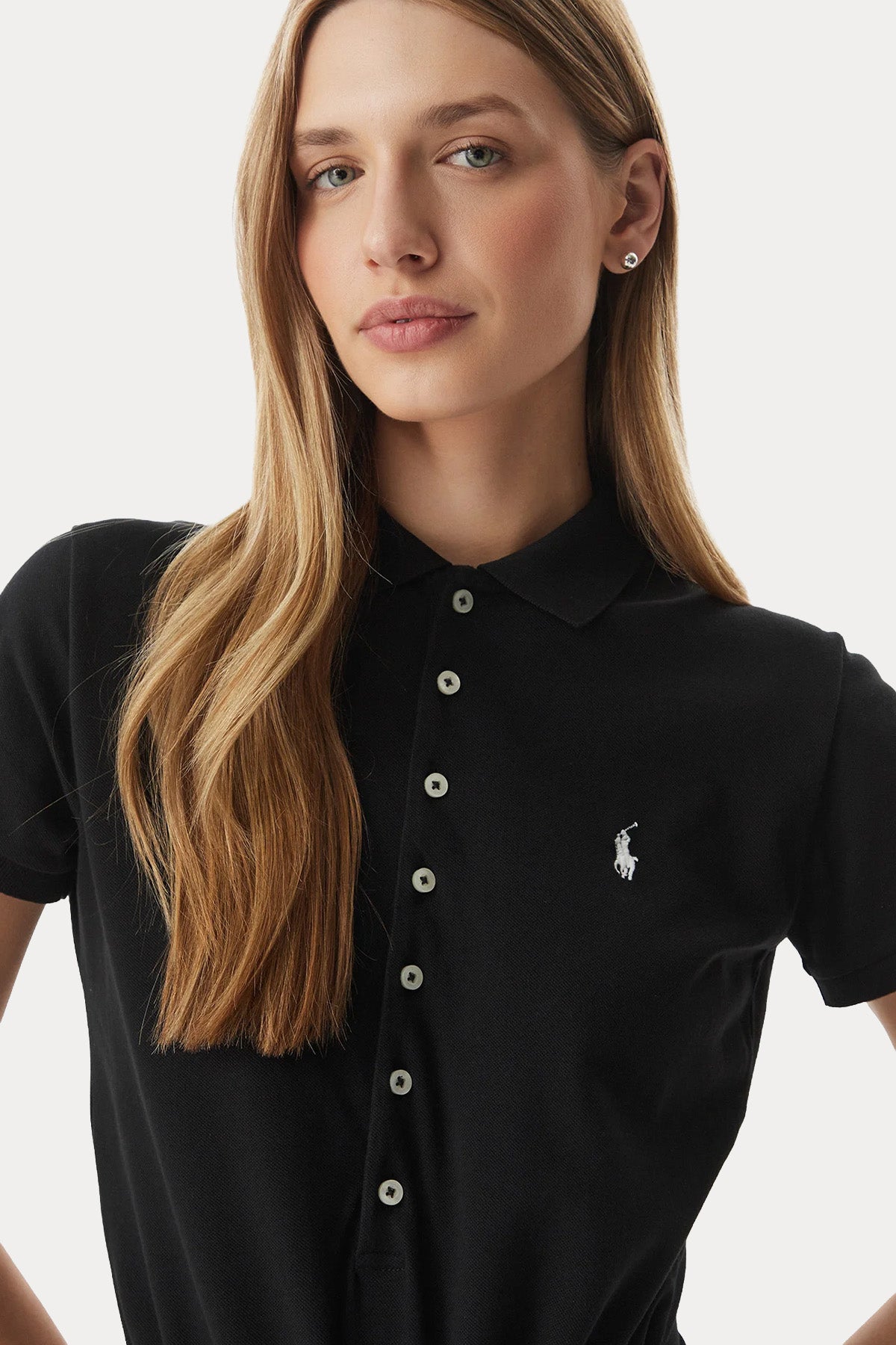 Polo Ralph Lauren Polo Yaka Streç Midi T-shirt Elbise