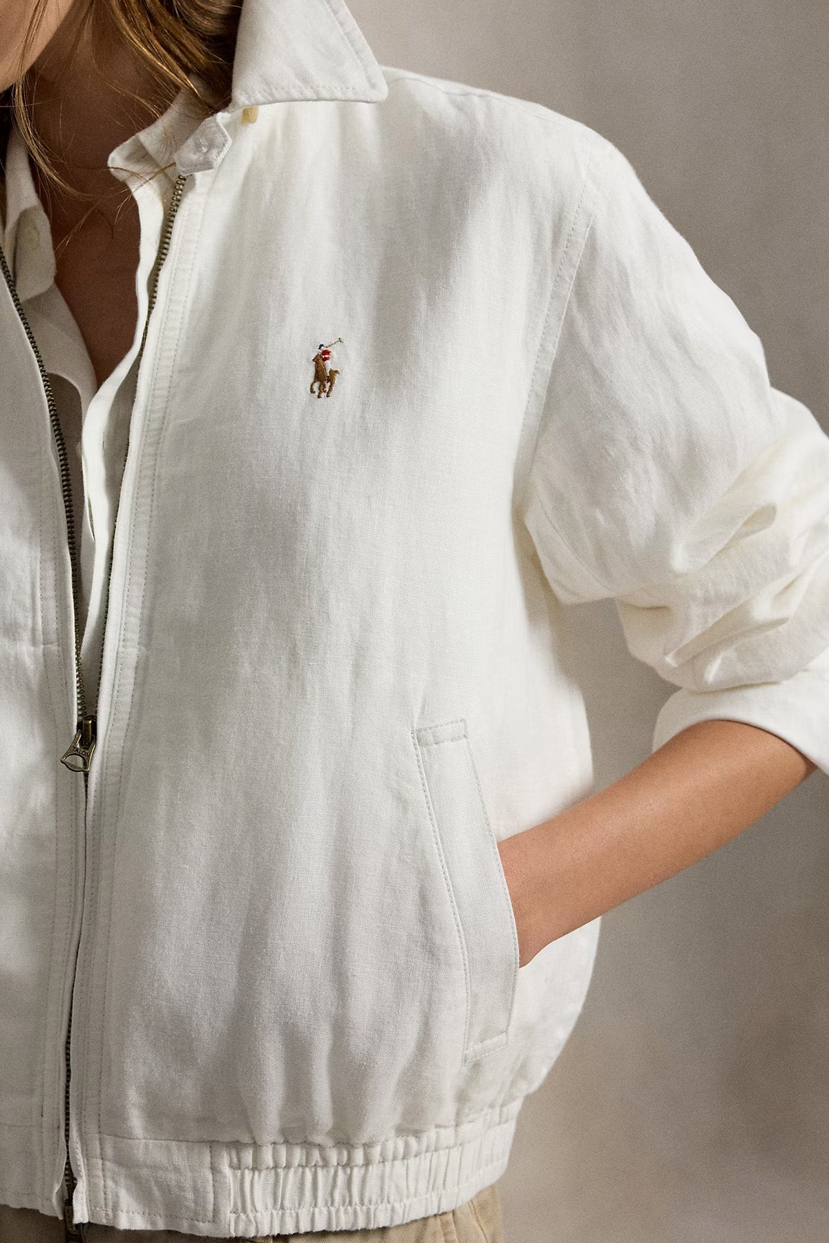 Polo Ralph Lauren Relaxed Fit Pony Logolu Keten Ceket