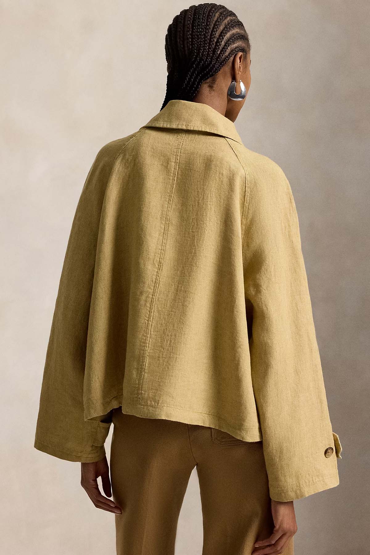 Polo Ralph Lauren Geniş Kesim Pony Logolu Keten Ceket