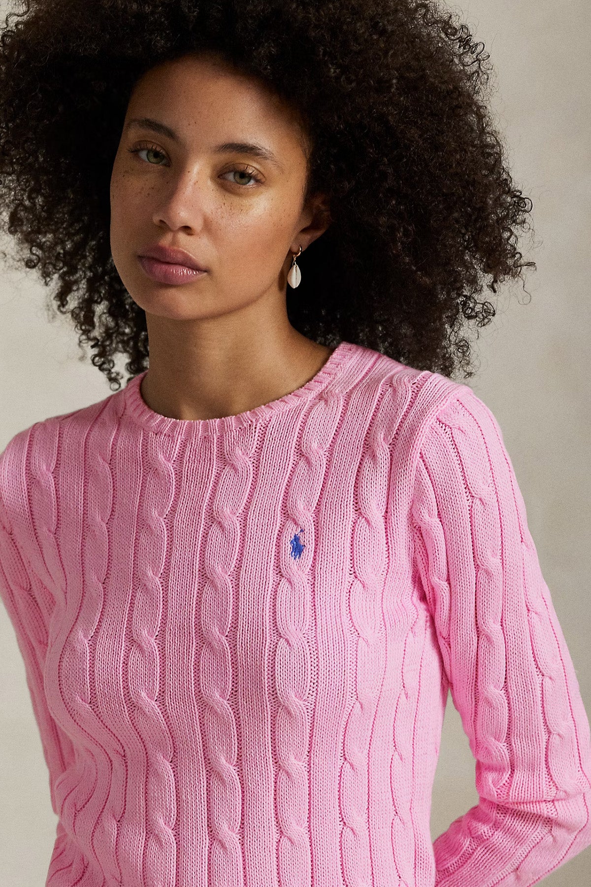 Polo Ralph Lauren Slim Fit Yuvarlak Yaka Saç Örgü Triko