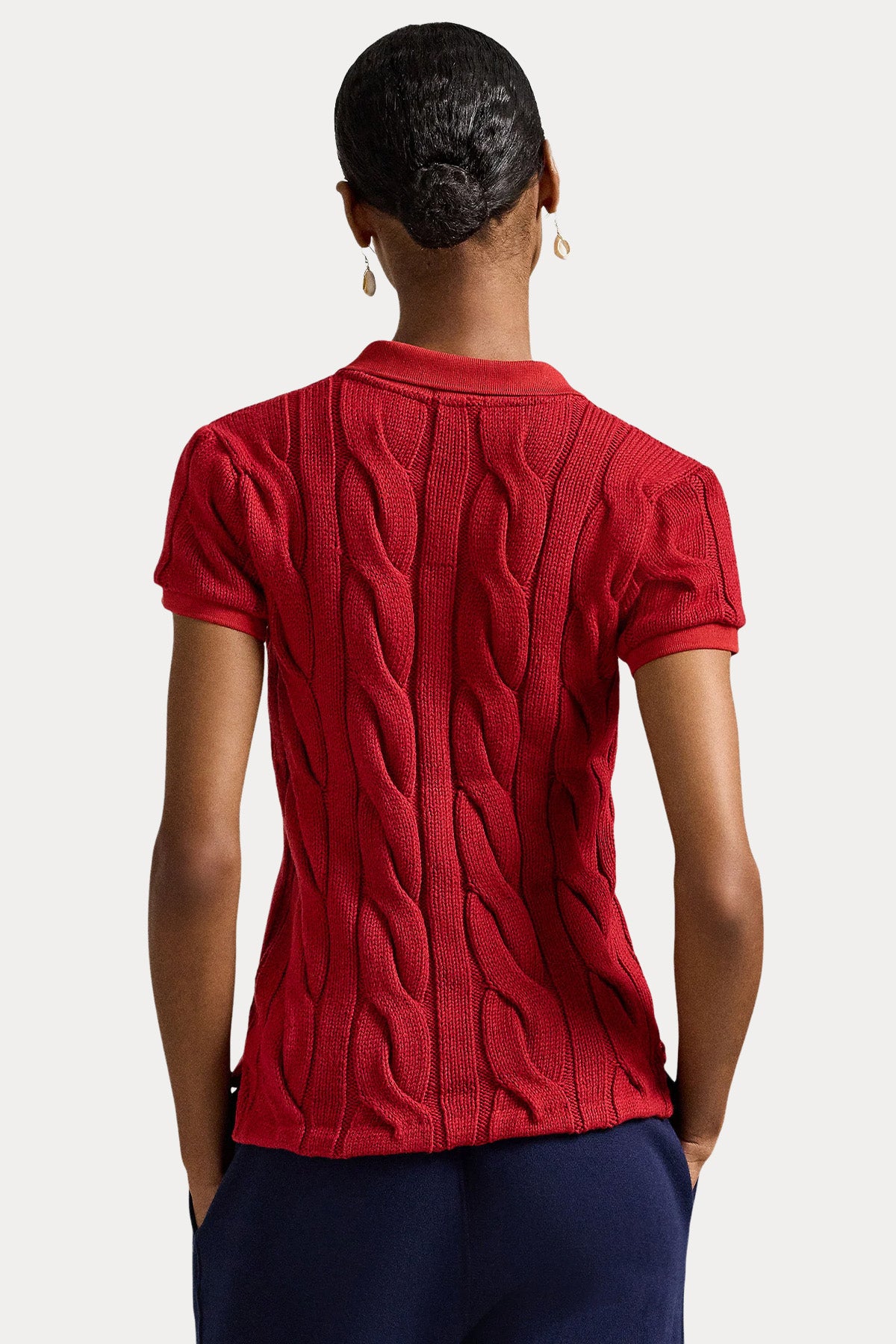 Polo Ralph Lauren Regular Fit Polo Yaka Saç Örgü Triko