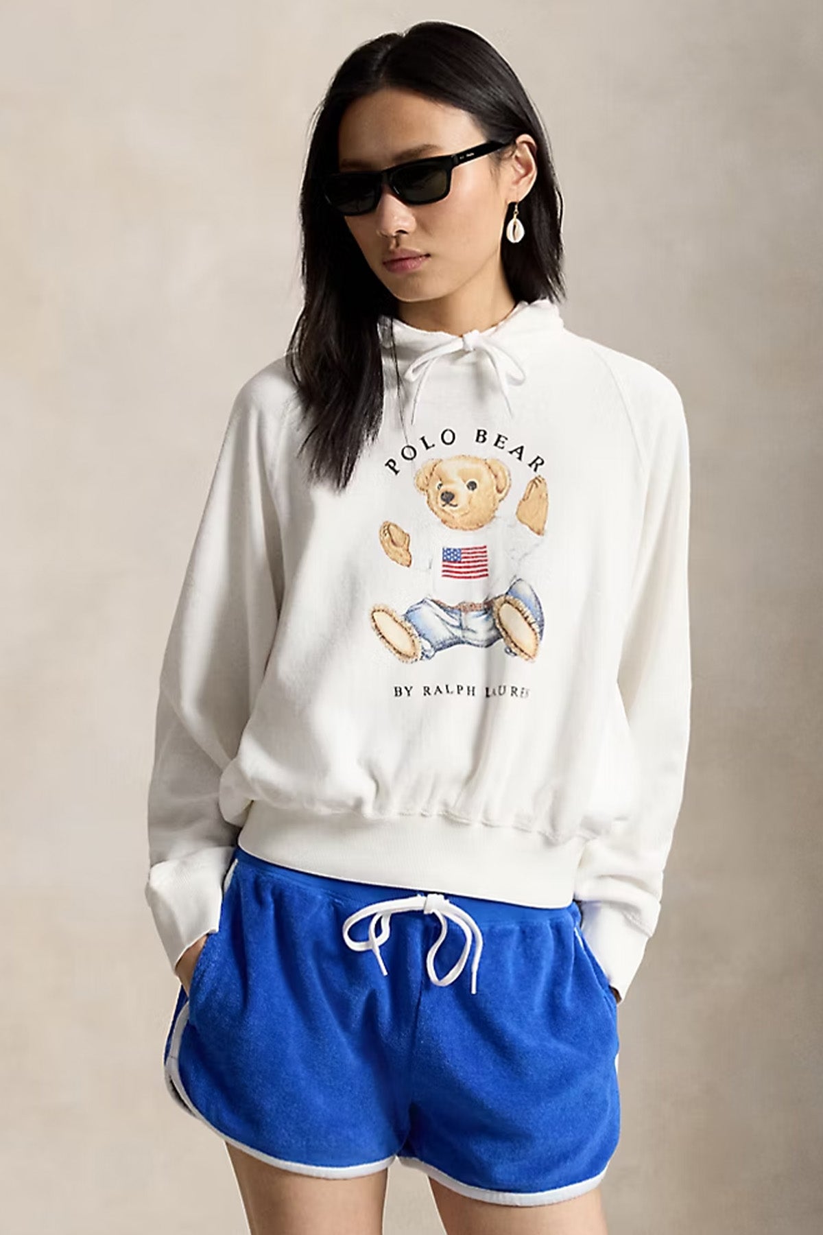 Polo Ralph Lauren Relaxed Fit Kapüşonlu Polo Bear Sweatshirt