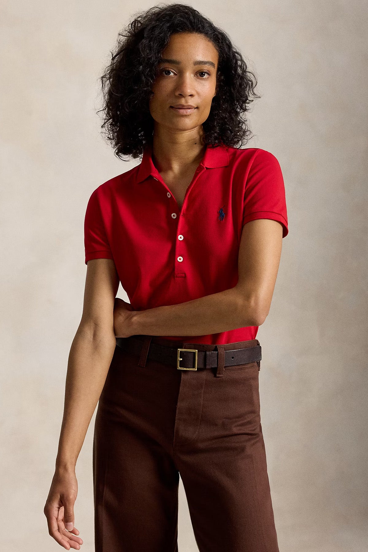 Polo Ralph Lauren Regular Fit Polo Yaka Pony Logolu Streç T-shirt