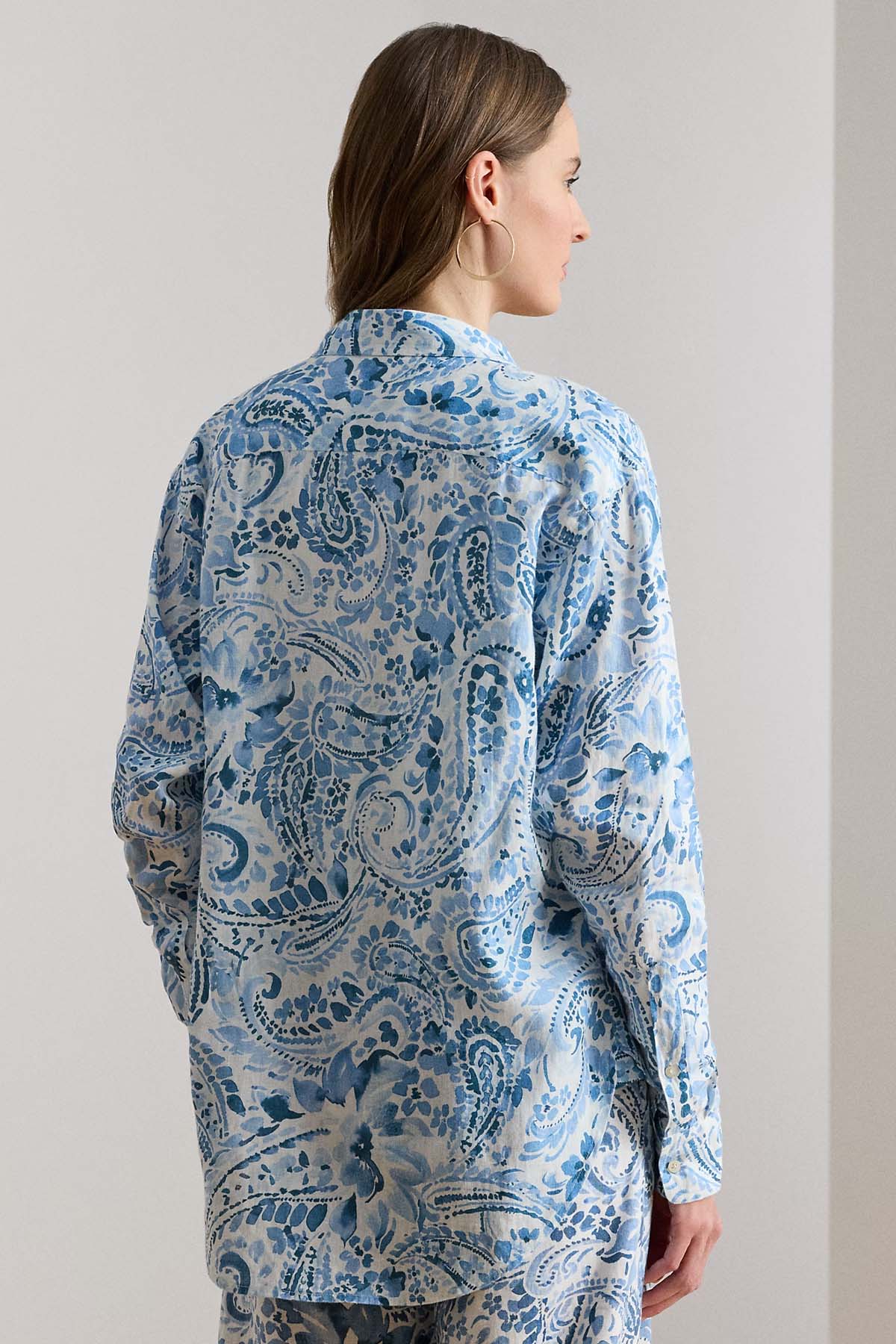 Polo Ralph Lauren Relaxed Fit Paisley Desenli Keten Gömlek
