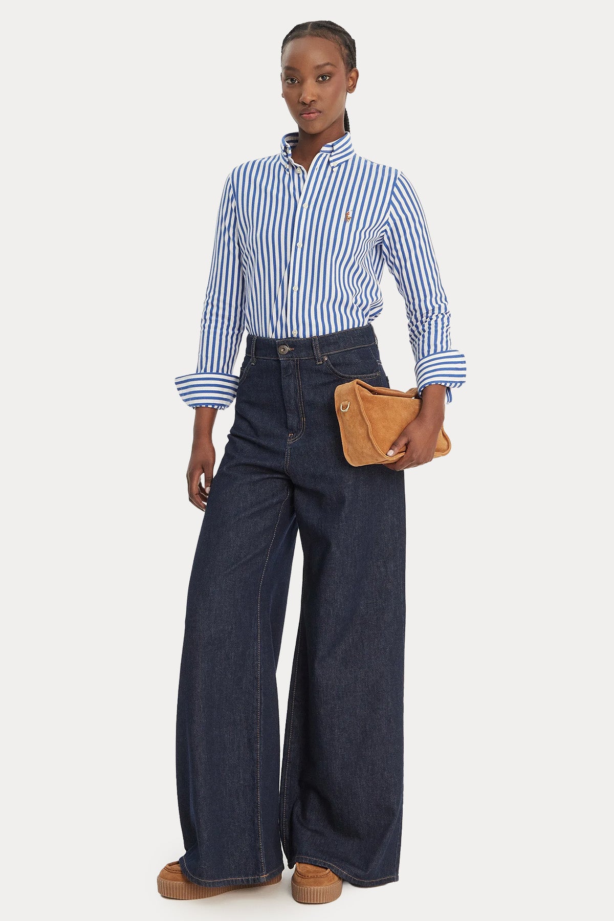 Polo Ralph Lauren Çizgili Knit Oxford Gömlek