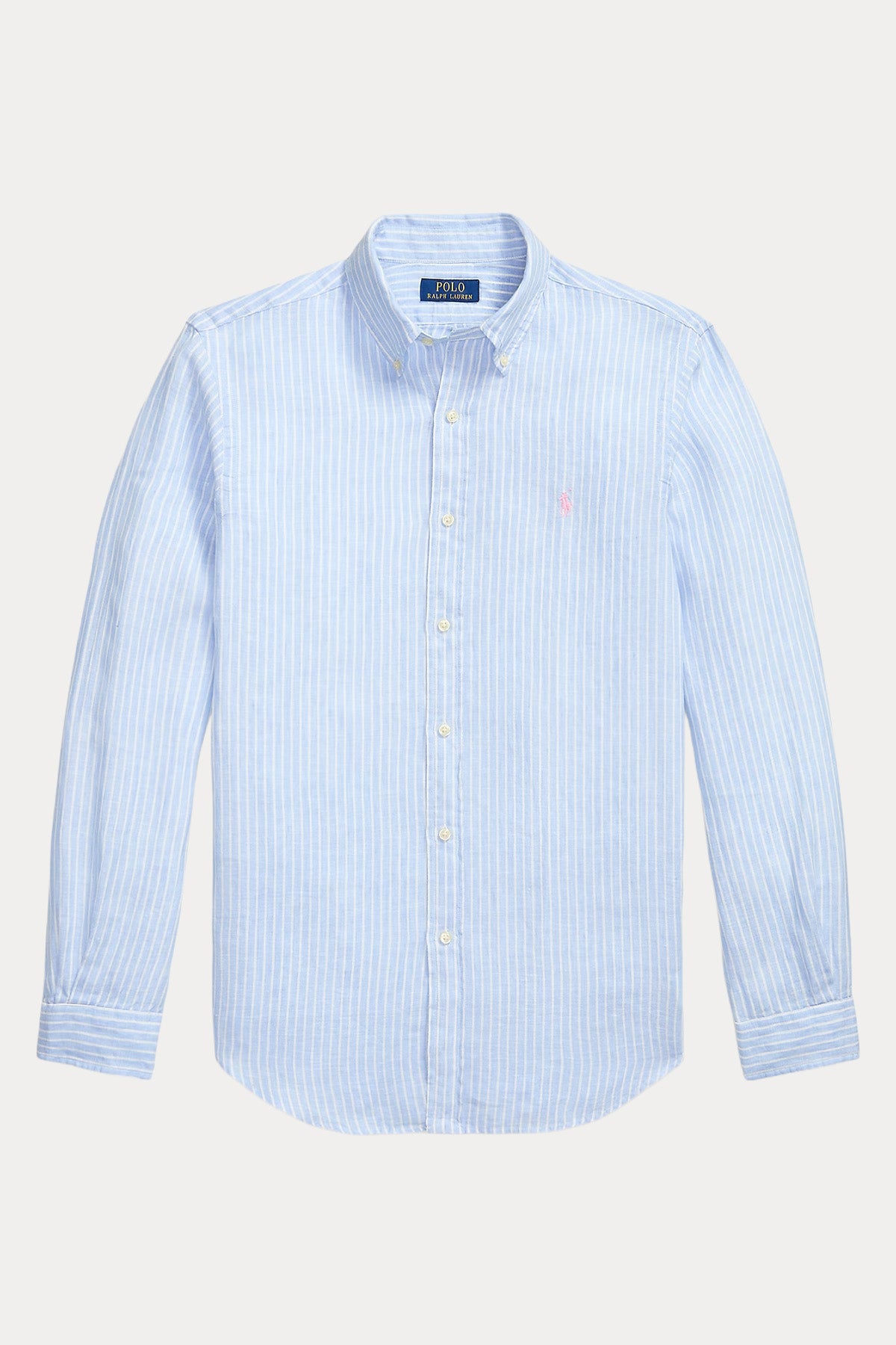 Polo Ralph Lauren Custom Fit Çizgili Keten Gömlek