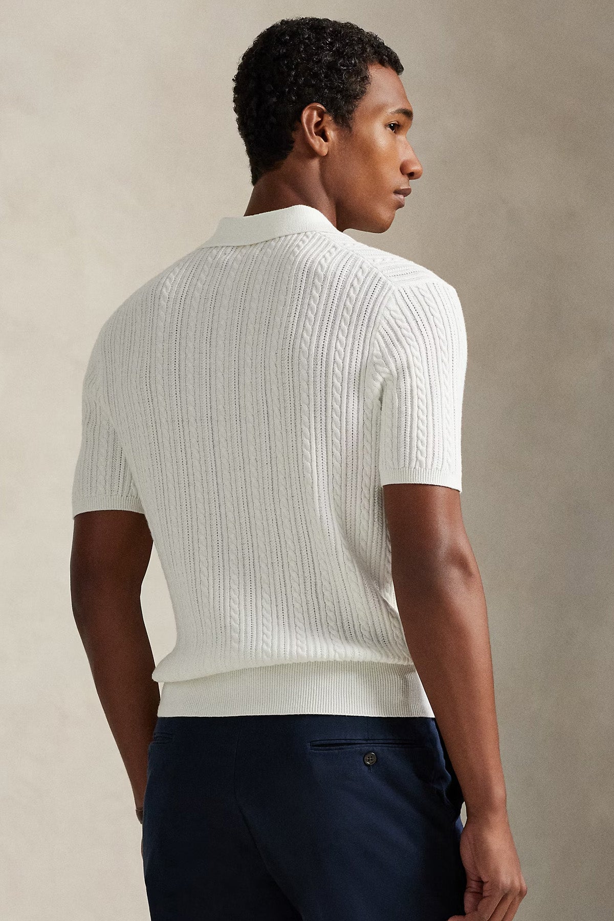 Polo Ralph Lauren Regular Fit Polo Yaka Saç Örgü Triko