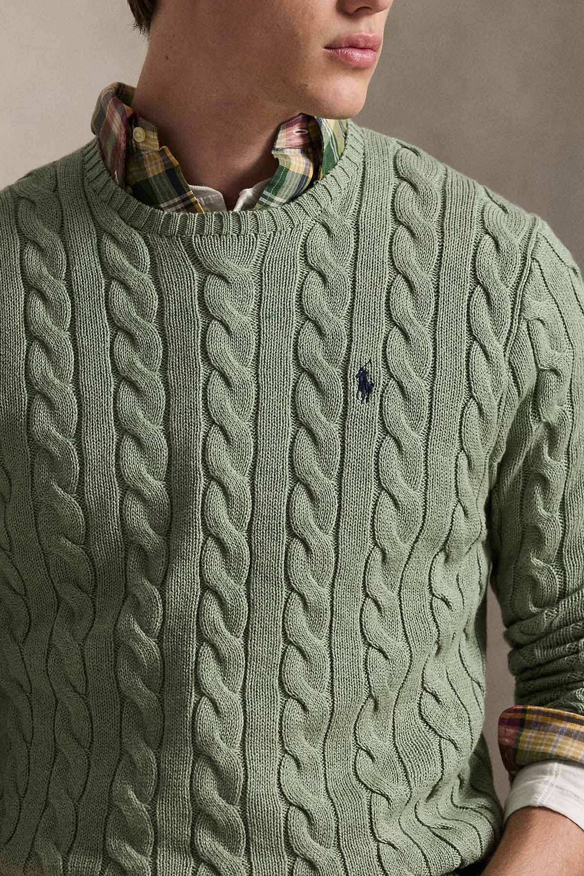 Polo Ralph Lauren Yuvarlak Yaka Saç Örgü Triko