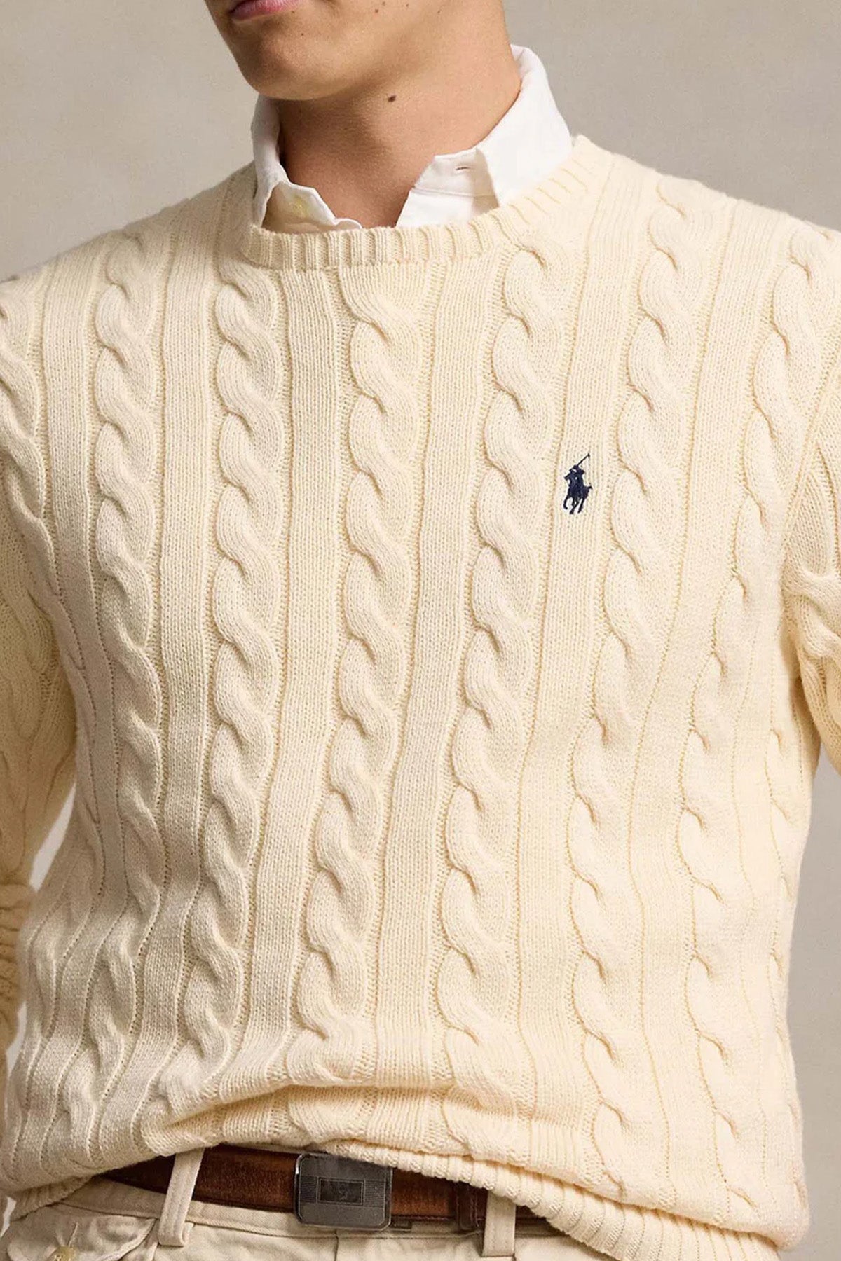 Polo Ralph Lauren Yuvarlak Yaka Saç Örgü Triko