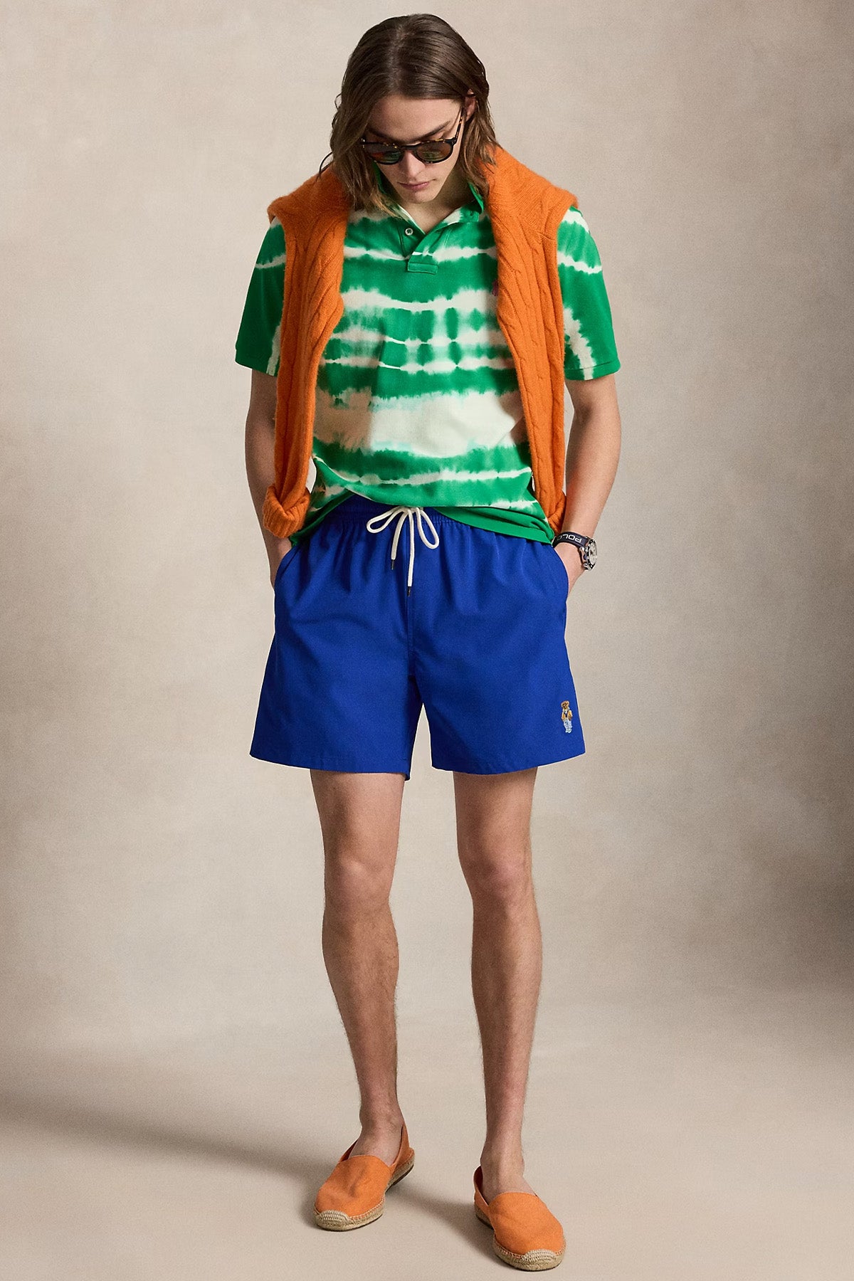 Polo Ralph Lauren Classic Fit Beli Lastikli Polo Bear Şort Mayo