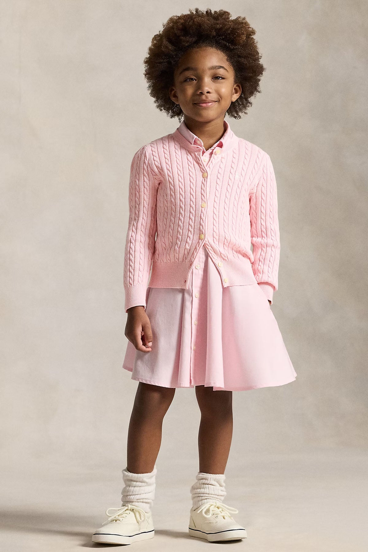 Polo Ralph Lauren Kids 2-3 Yaş Kız Çocuk Saç Örgü Triko Ceket