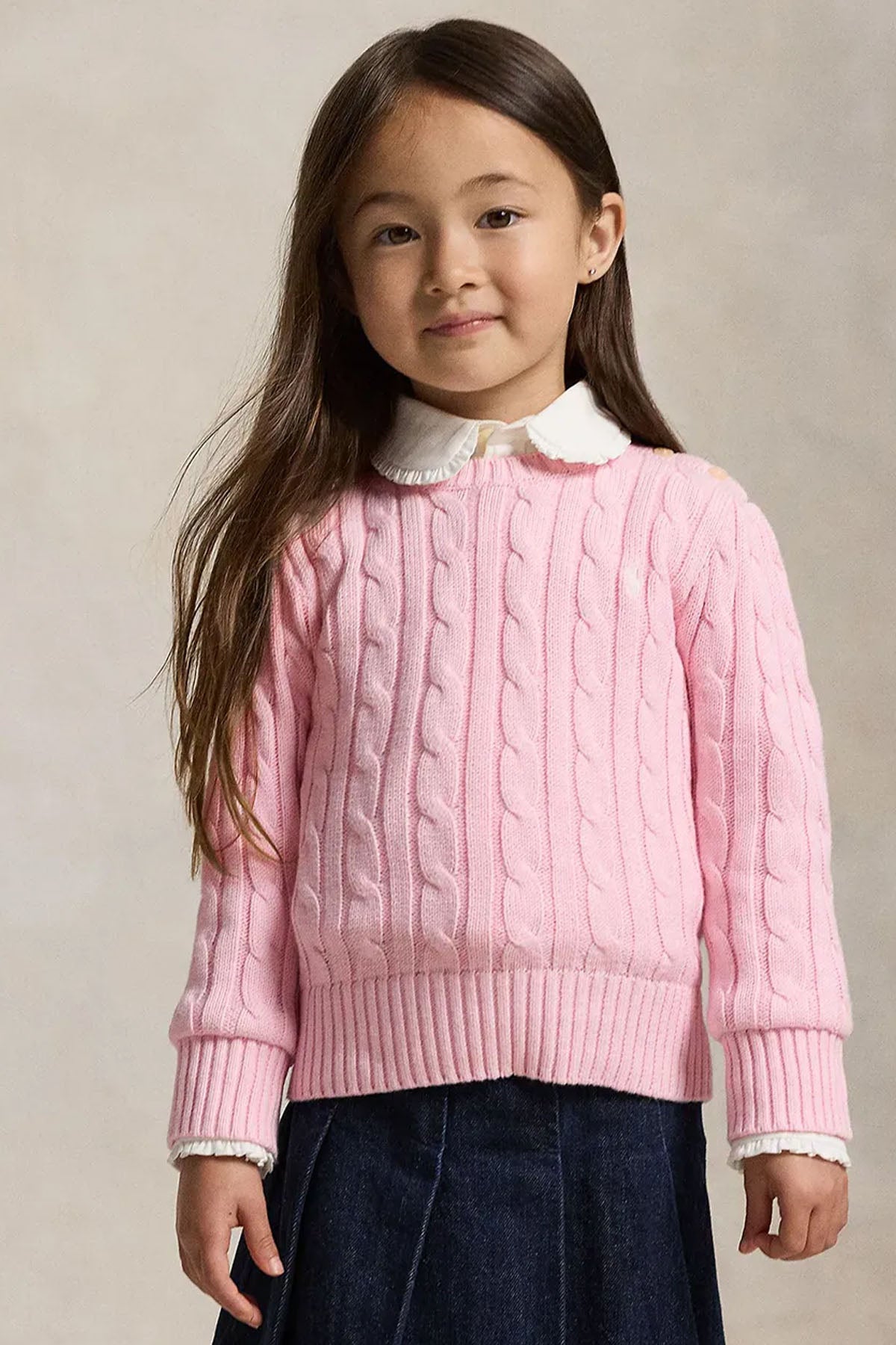 Polo Ralph Lauren Kids 2-3 Yaş Kız Çocuk Saç Örgü Triko