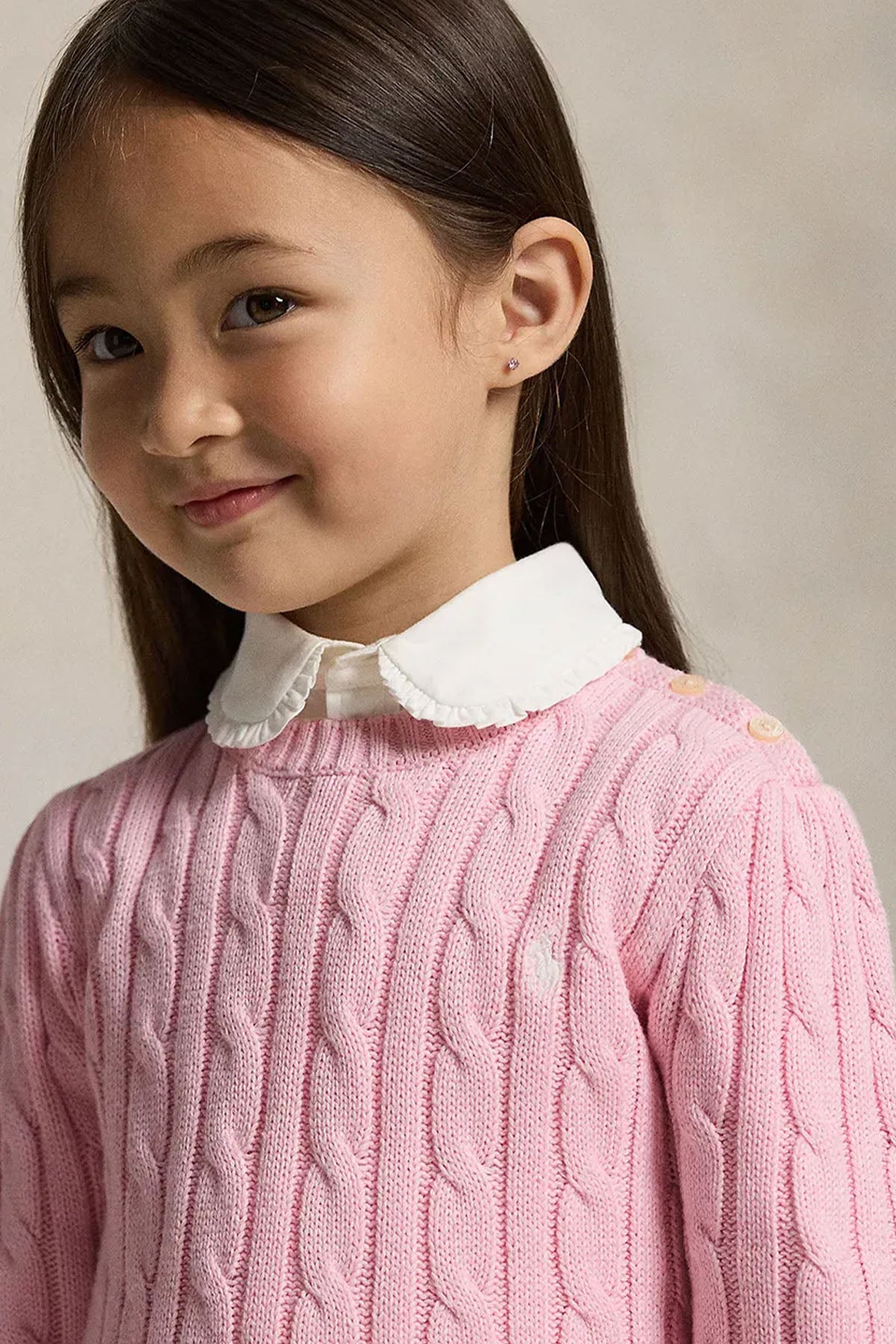 Polo Ralph Lauren Kids 2-3 Yaş Kız Çocuk Saç Örgü Triko