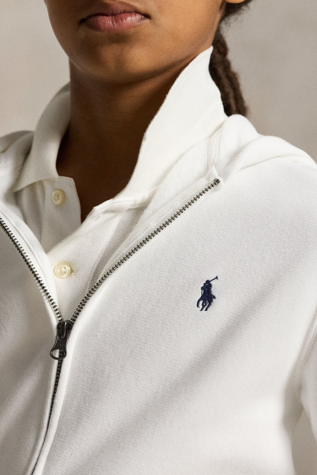 Polo Ralph Lauren Kids S-L Beden Unisex Çocuk Şardonlu Kapüşonlu Sweatshirt Ceket