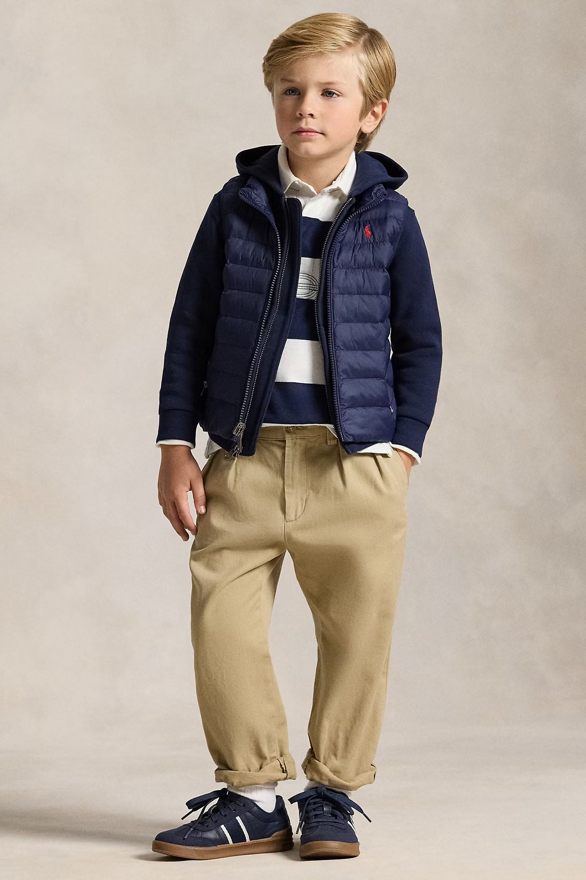 Polo Ralph Lauren Kids 4-6 Yaş Unisex Çocuk Şardonlu Kapüşonlu Sweatshirt Ceket