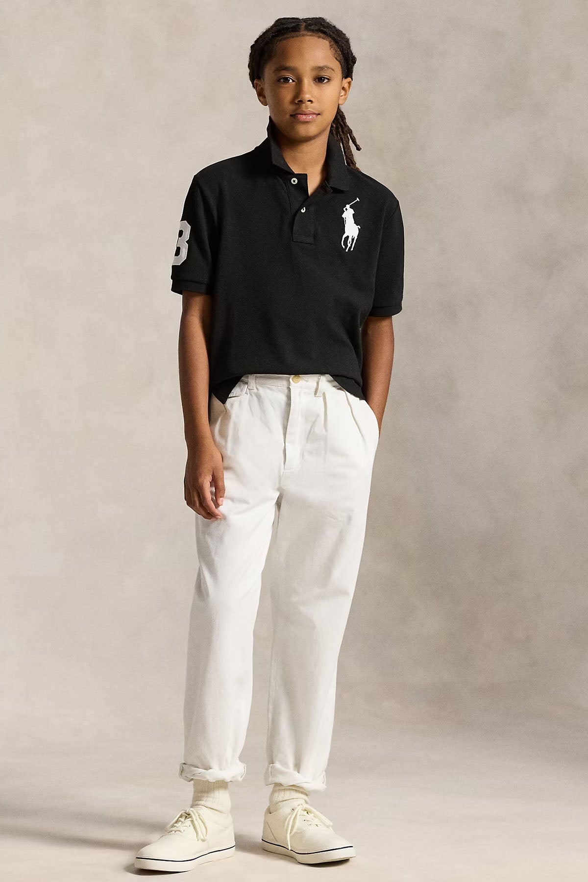 Polo Ralph Lauren Kids S-M Beden Erkek Çocuk Polo Yaka Big Pony Logolu T-shirt