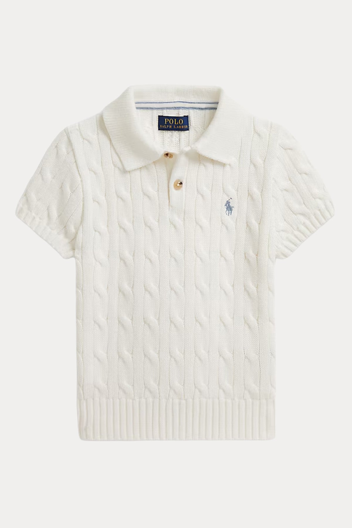 Polo Ralph Lauren Kids 3-5 Yaş Unisex Çocuk Polo Yaka Saç Örgü Triko