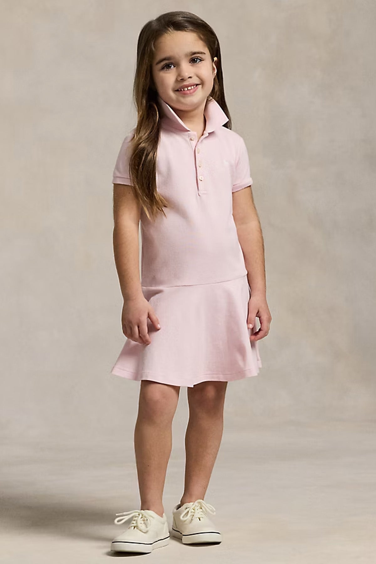 Polo Ralph Lauren Kids 3-5 Yaş Kız Çocuk Polo Yaka T-shirt Elbise-Elbise-Libas