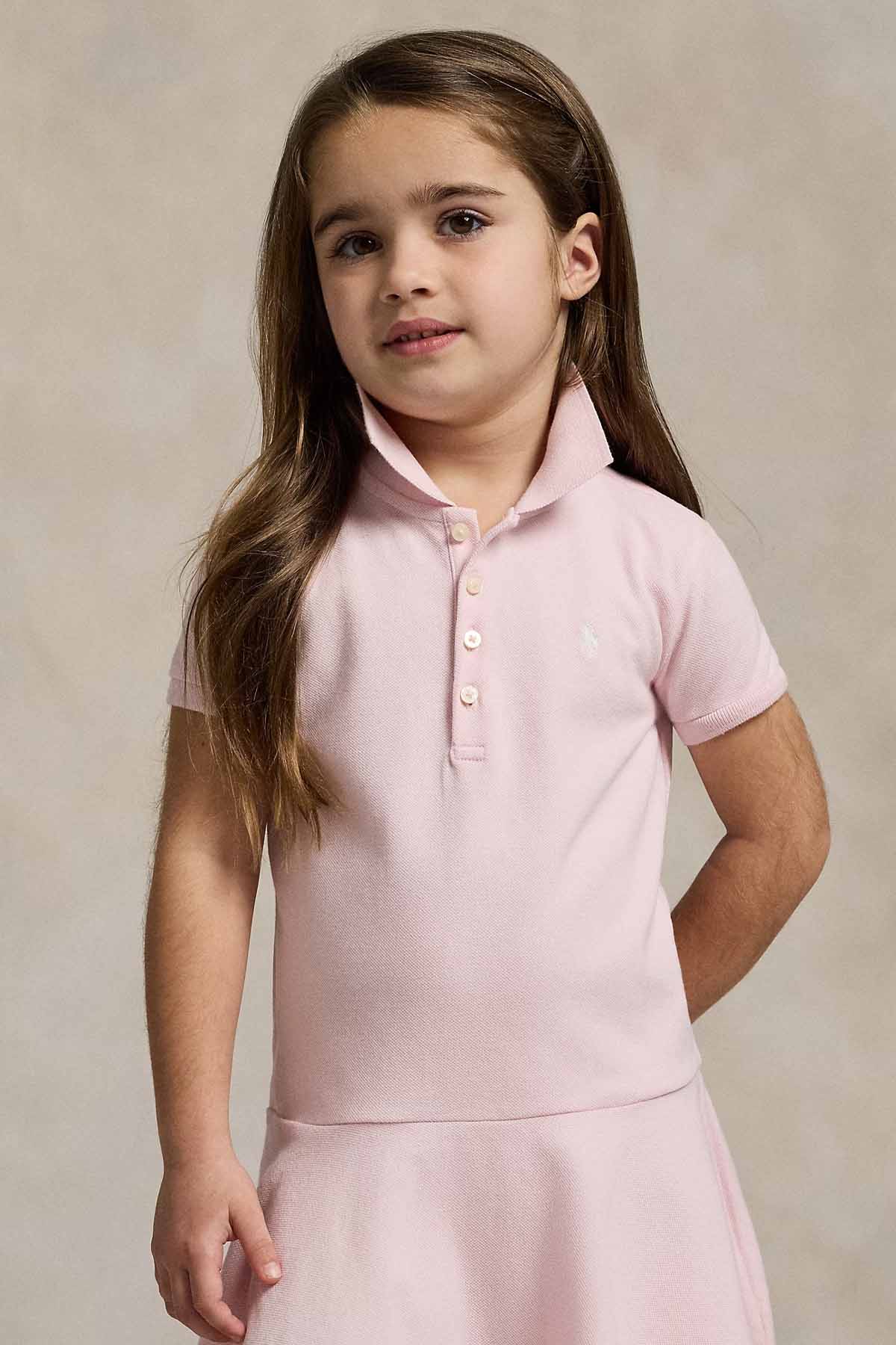 Polo Ralph Lauren Kids 3-5 Yaş Kız Çocuk Polo Yaka T-shirt Elbise-Elbise-Libas