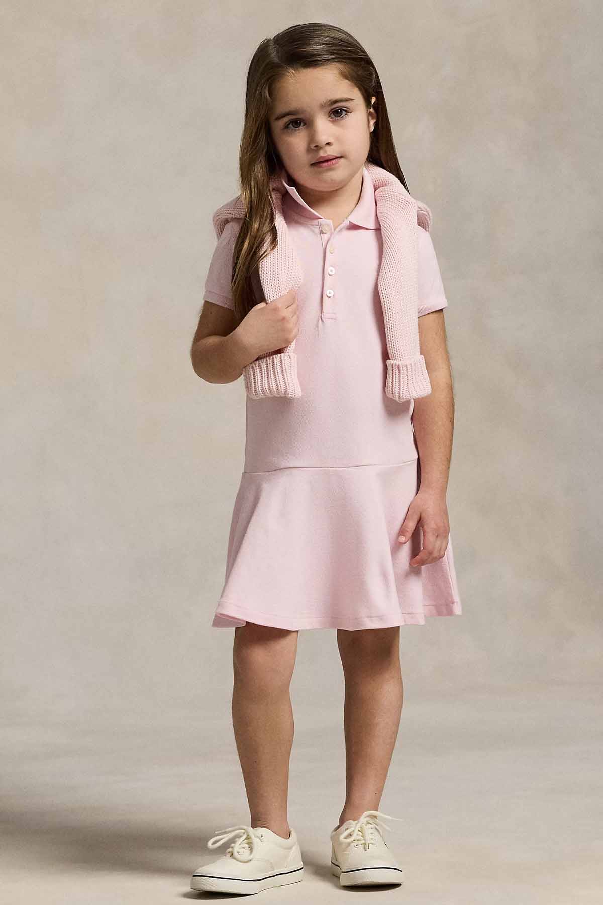 Polo Ralph Lauren Kids 3-5 Yaş Kız Çocuk Polo Yaka T-shirt Elbise-Elbise-Libas
