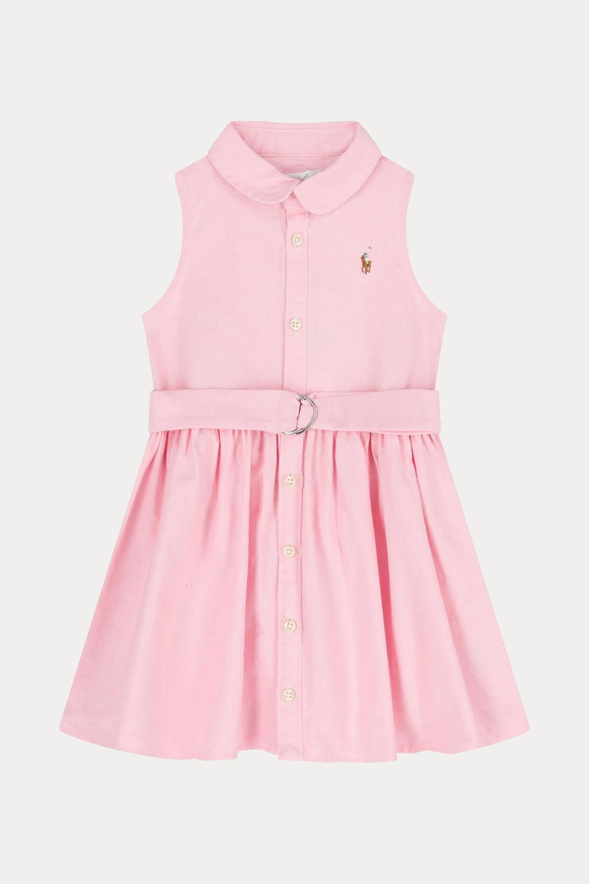 Polo Ralph Lauren Kids 9-12 Aylık Kız Bebek Kemerli Şortlu Gömlek Elbise