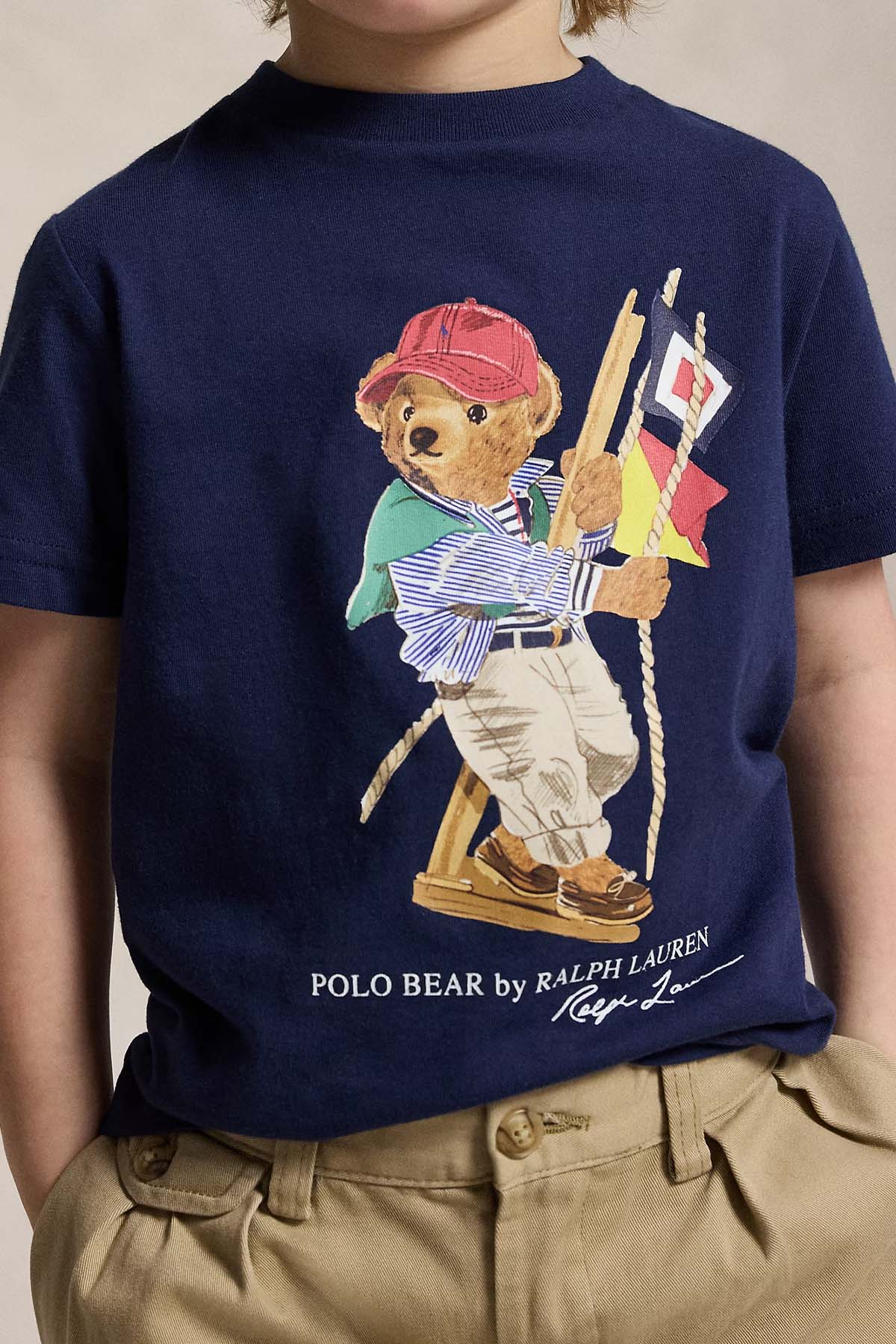 Polo Ralph Lauren Kids S-L Beden Unisex Çocuk Polo Bear T-shirt-T-shirt-Libas