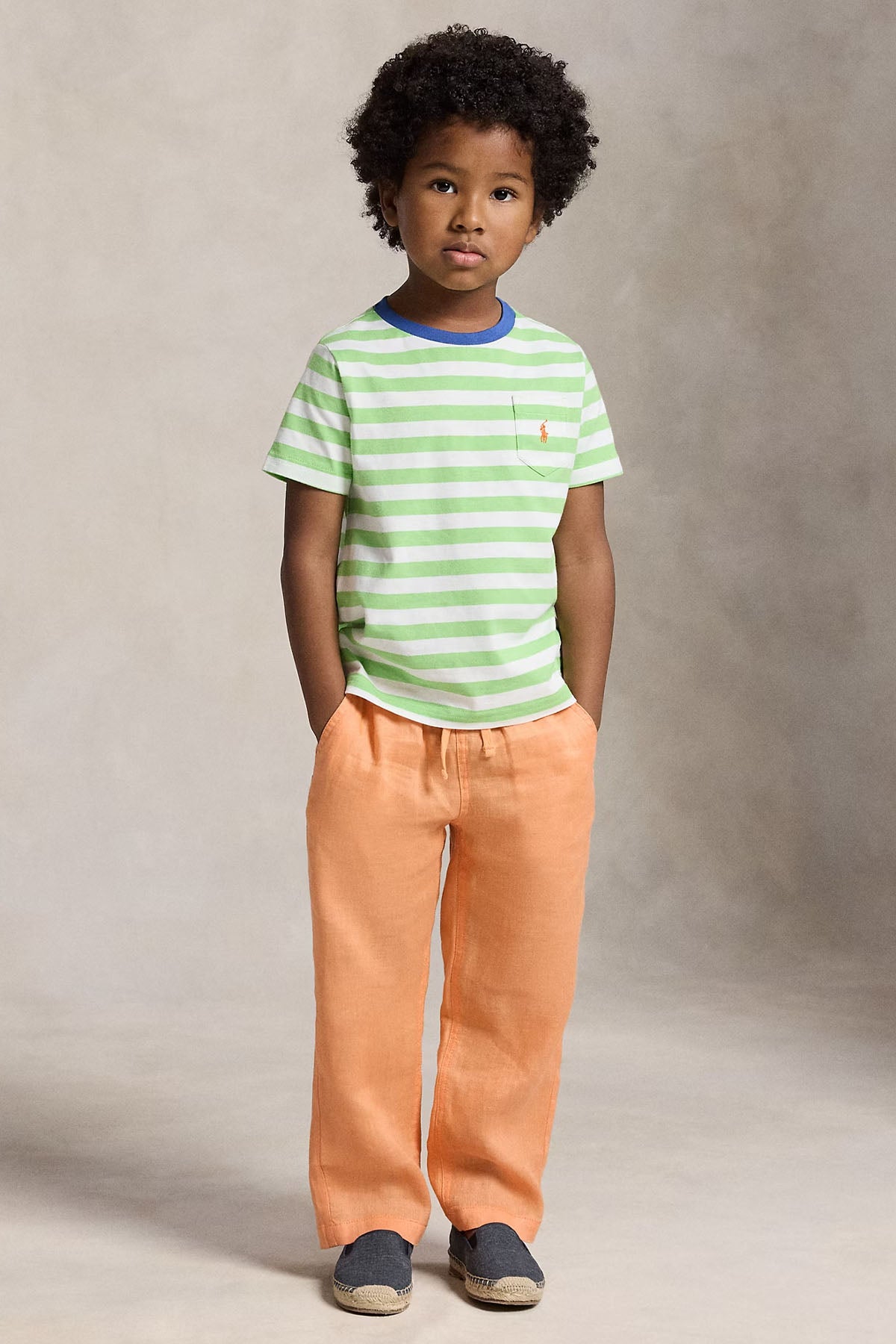 Polo Ralph Lauren Kids 3-4 Yaş Erkek Çocuk Çizgili T-shirt-T-shirt-Libas