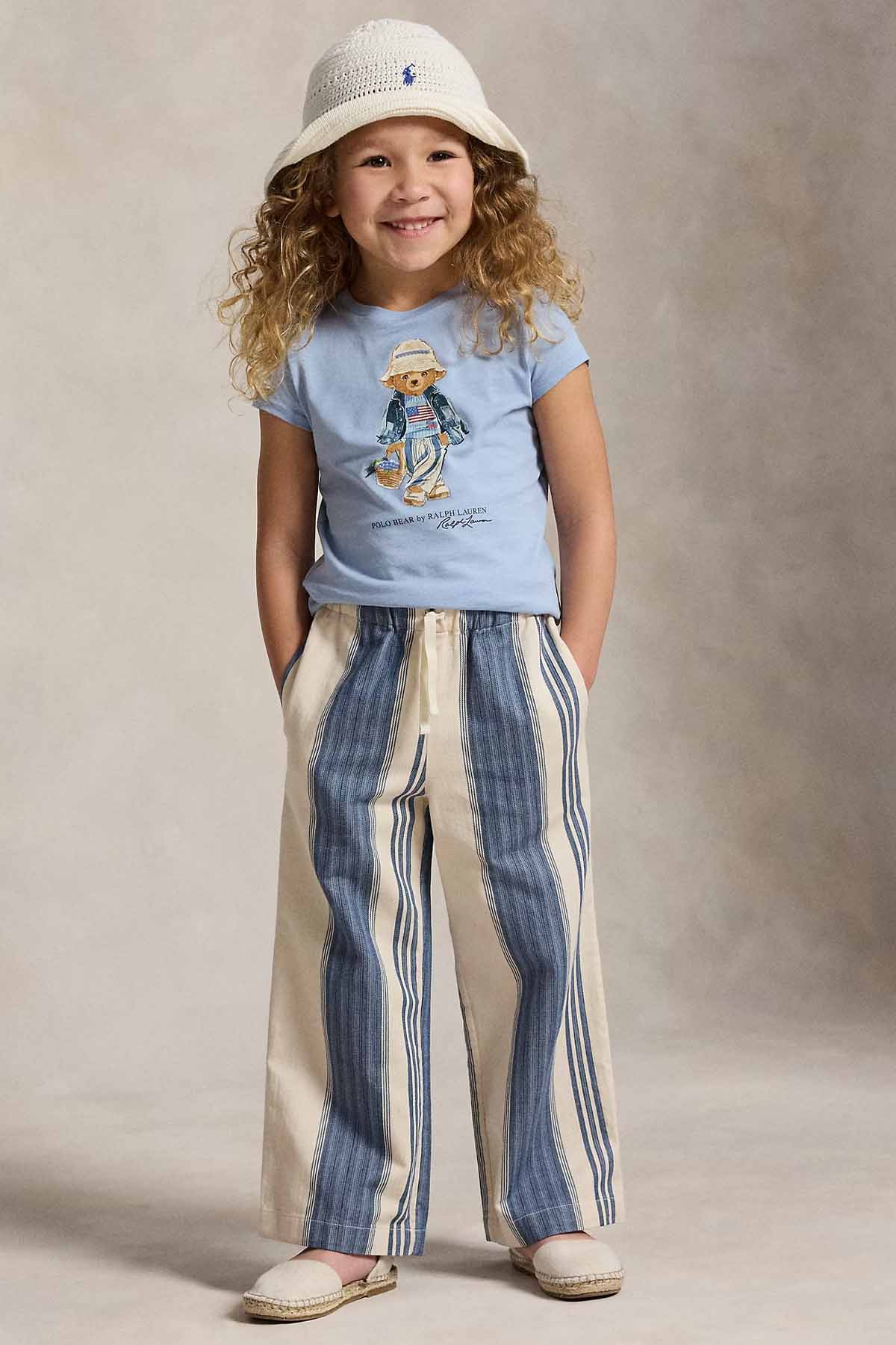 Polo Ralph Lauren Kids 4-6 Yaş Kız Çocuk Polo Bear T-shirt-T-shirt-Libas