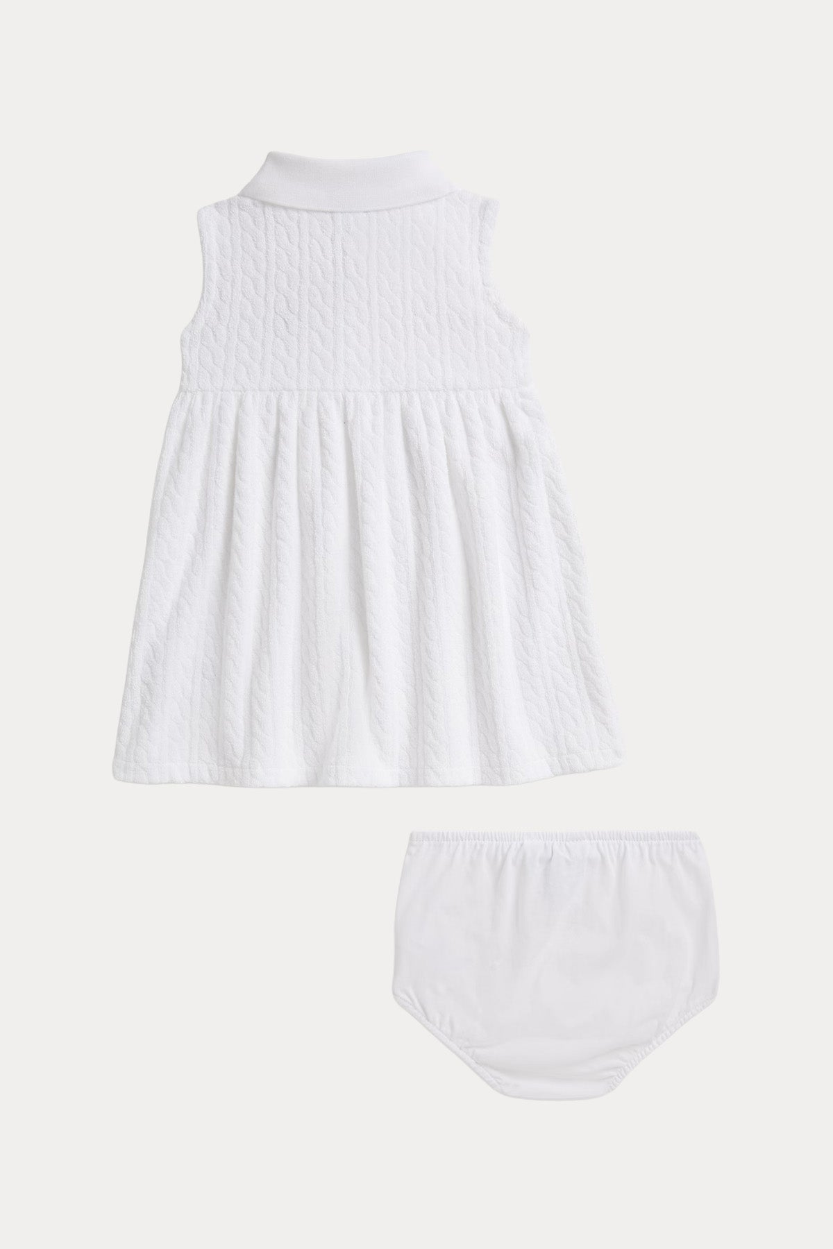 Polo Ralph Lauren Kids 9-18 Aylık Kız Bebek Saç Örgü Elbise-Elbise-Libas