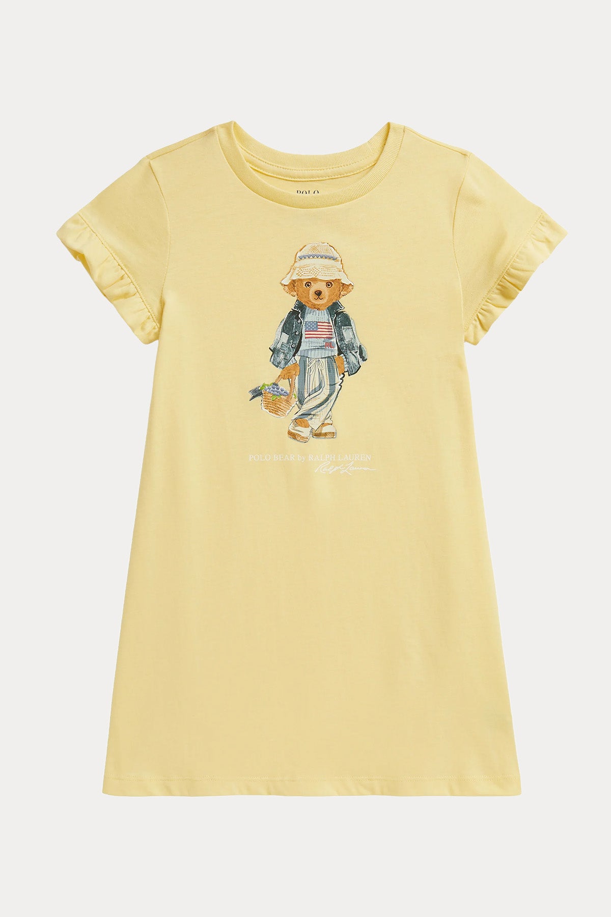 Polo Ralph Lauren Kids 2-4 Yaş Kız Çocuk Polo Bear T-shirt Elbise-Elbise-Libas