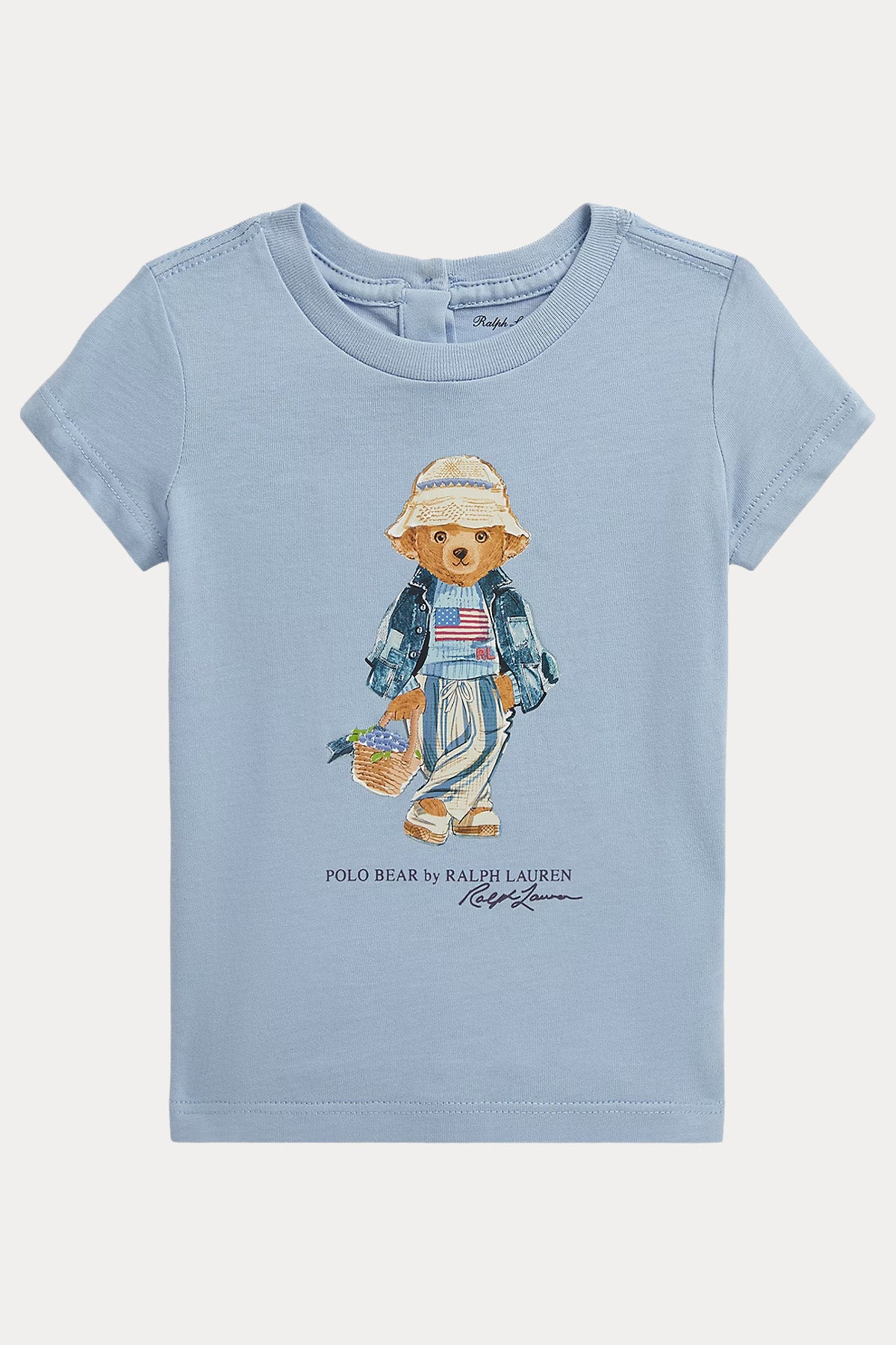 Polo Ralph Lauren Kids 12-18 Aylık Kız Bebek Polo Bear T-shirt-T-shirt-Libas
