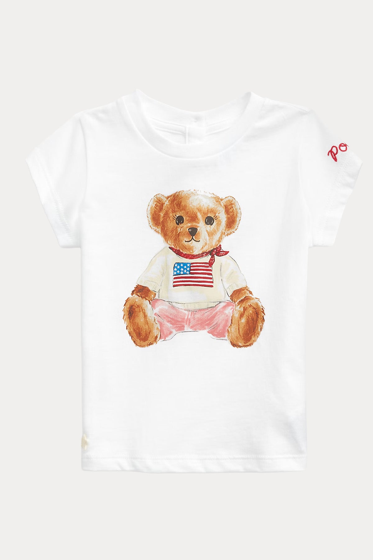 Polo Ralph Lauren Kids 12-18 Aylık Kız Bebek Polo Bear T-shirt-T-shirt-Libas