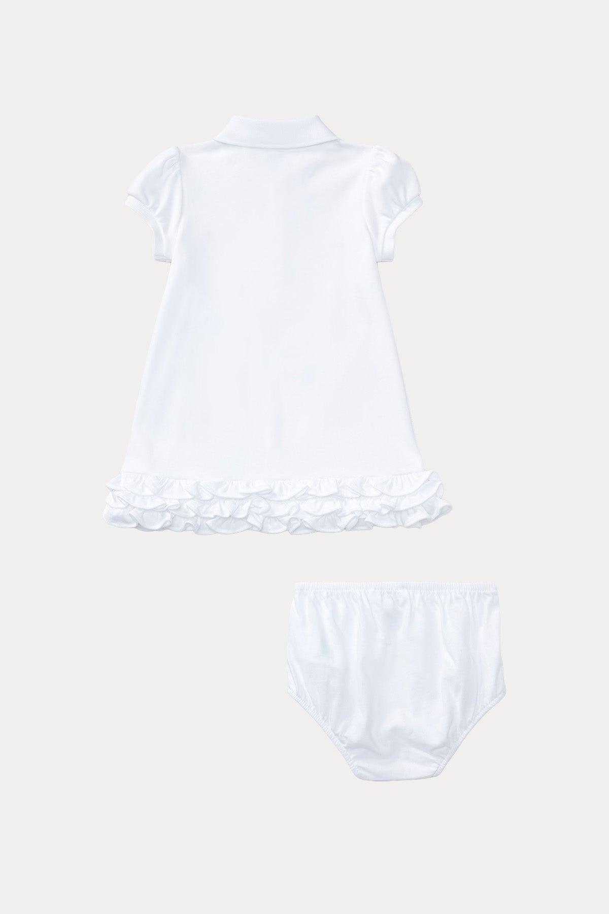 Polo Ralph Lauren Kids 12-24 Aylık Kız Bebek Polo Yaka Pony Logolu Şortlu Elbise