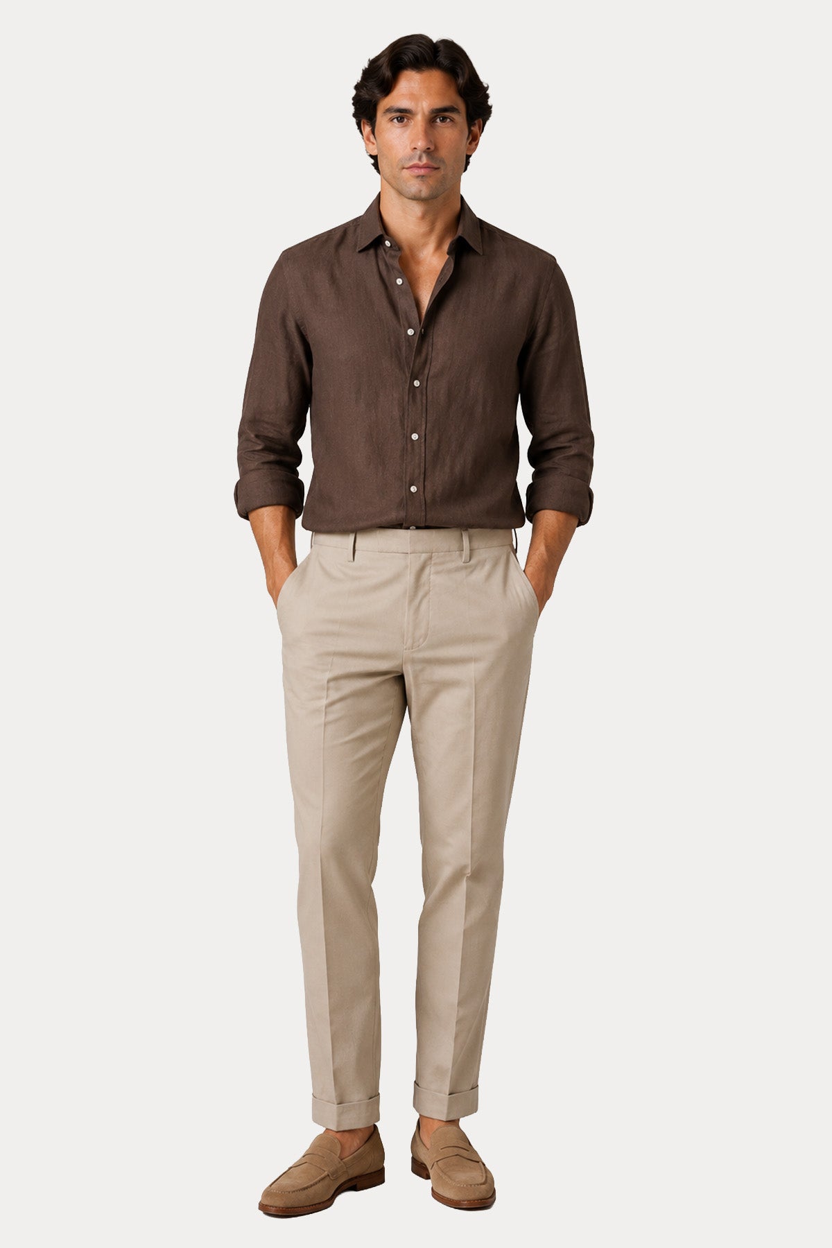 Pantaloni Torino Master Fit Yandan Cepli Streç Duble Paça Pantolon