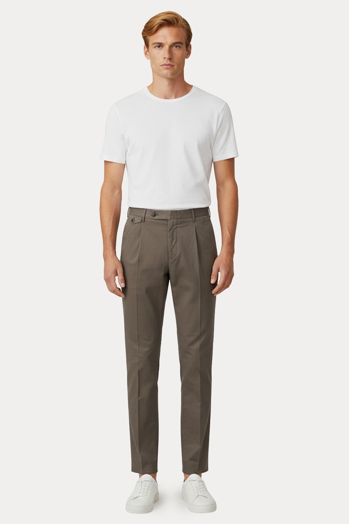 Pantaloni Torino Comfort Fit Tek Pile Yandan Cepli Pantolon