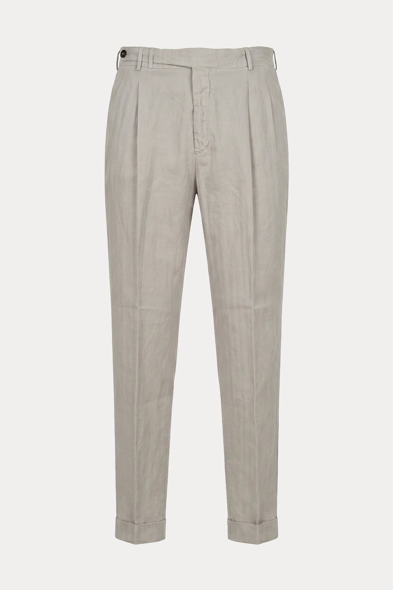 Pantaloni Torino Comfort Fit Çift Pile Duble Paça Keten Pantolon
