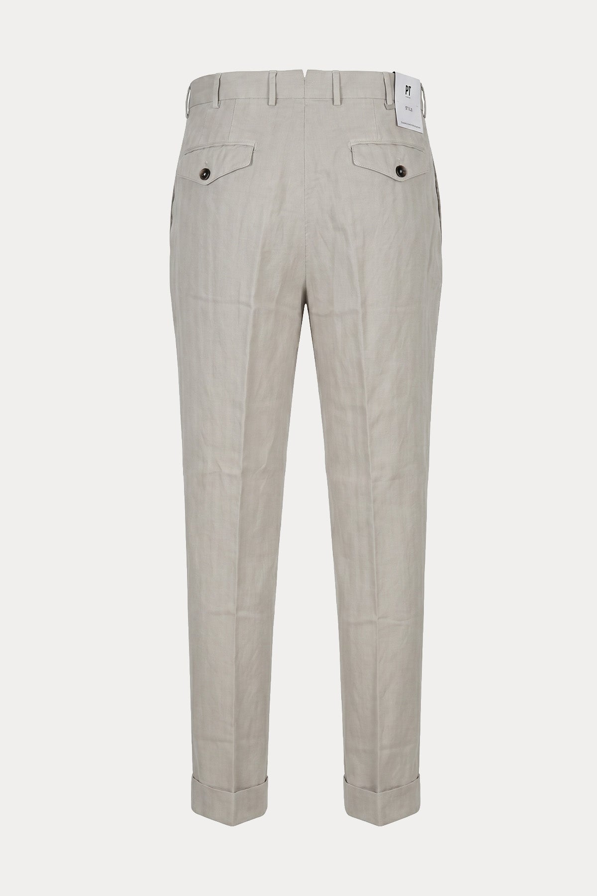 Pantaloni Torino Comfort Fit Çift Pile Duble Paça Keten Pantolon