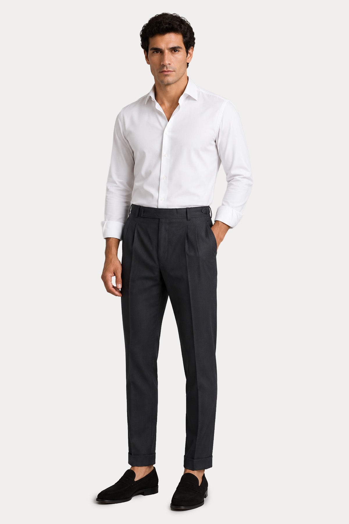 Pantaloni Torino Regular Fit Çift Pile Duble Paça Pantolon