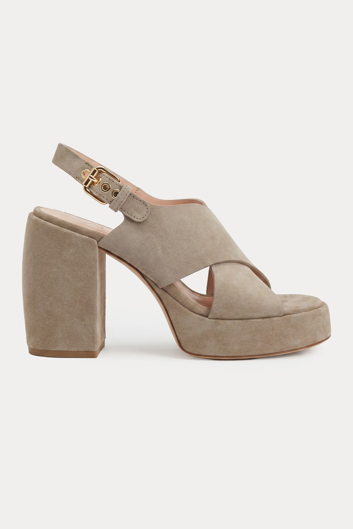 Agl Clio High Criss Topuklu Süet Sandalet-Sandalet-Libas
