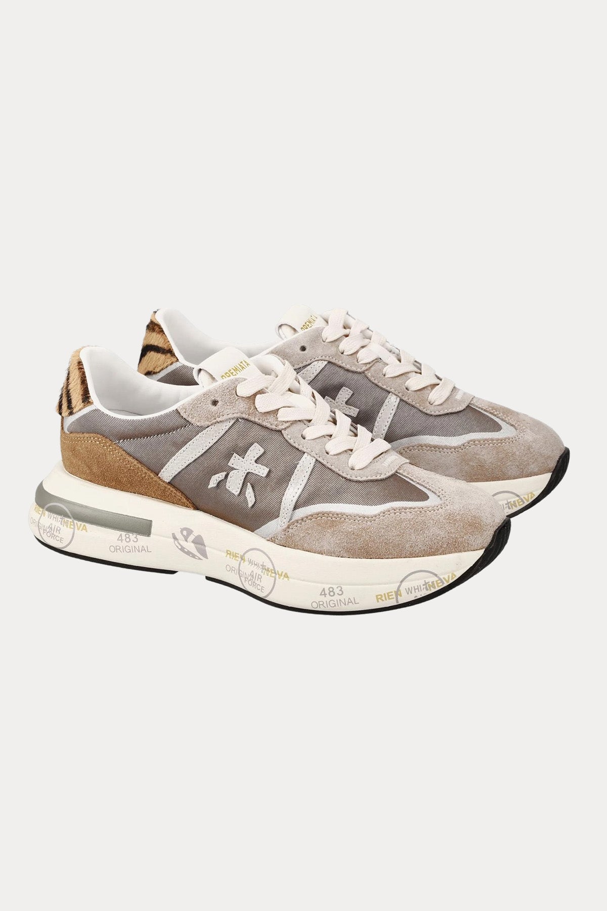 Premiata Cassie Leopar Desenli Sneaker Ayakkabı