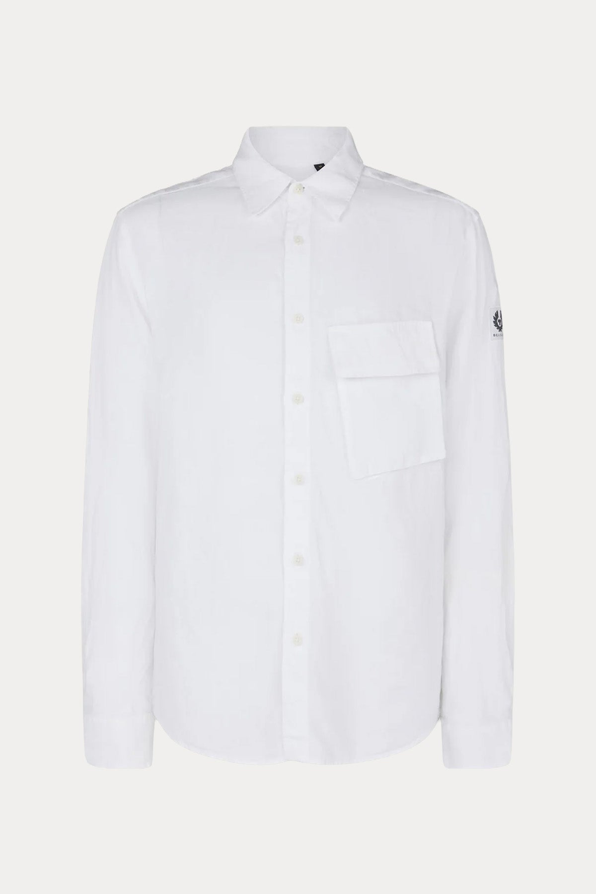 Belstaff Regular Fit Cep Detaylı Keten Gömlek-Gömlek-Libas