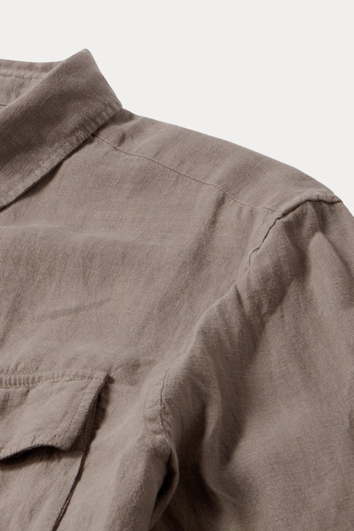 Belstaff Regular Fit Cep Detaylı Keten Gömlek-Gömlek-Libas