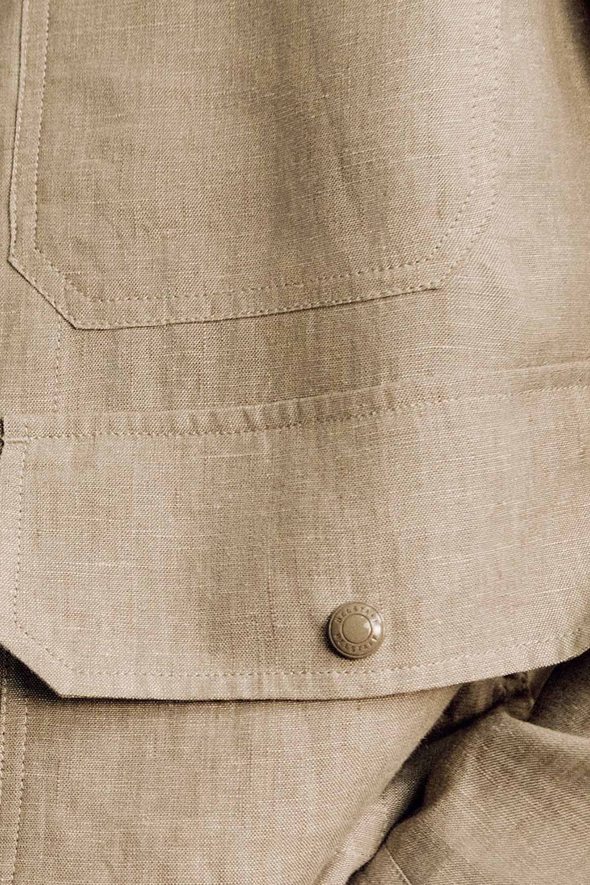 Belstaff Relaxed Fit Cep Detaylı Keten Ceket-Ceket-Libas