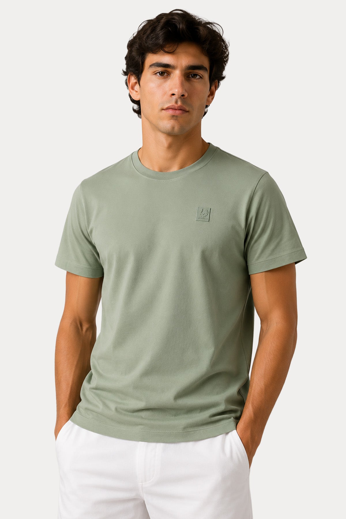 Belstaff Regular Fit Logolu Yuvarlak Yaka T-shirt