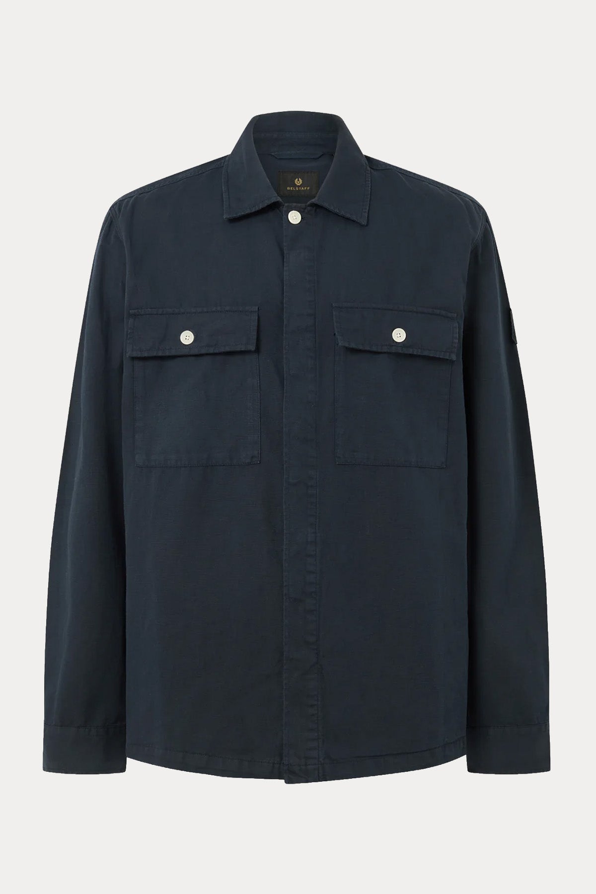 Belstaff Relaxed Fit Cep Detaylı Keten Gömlek-Gömlek-Libas