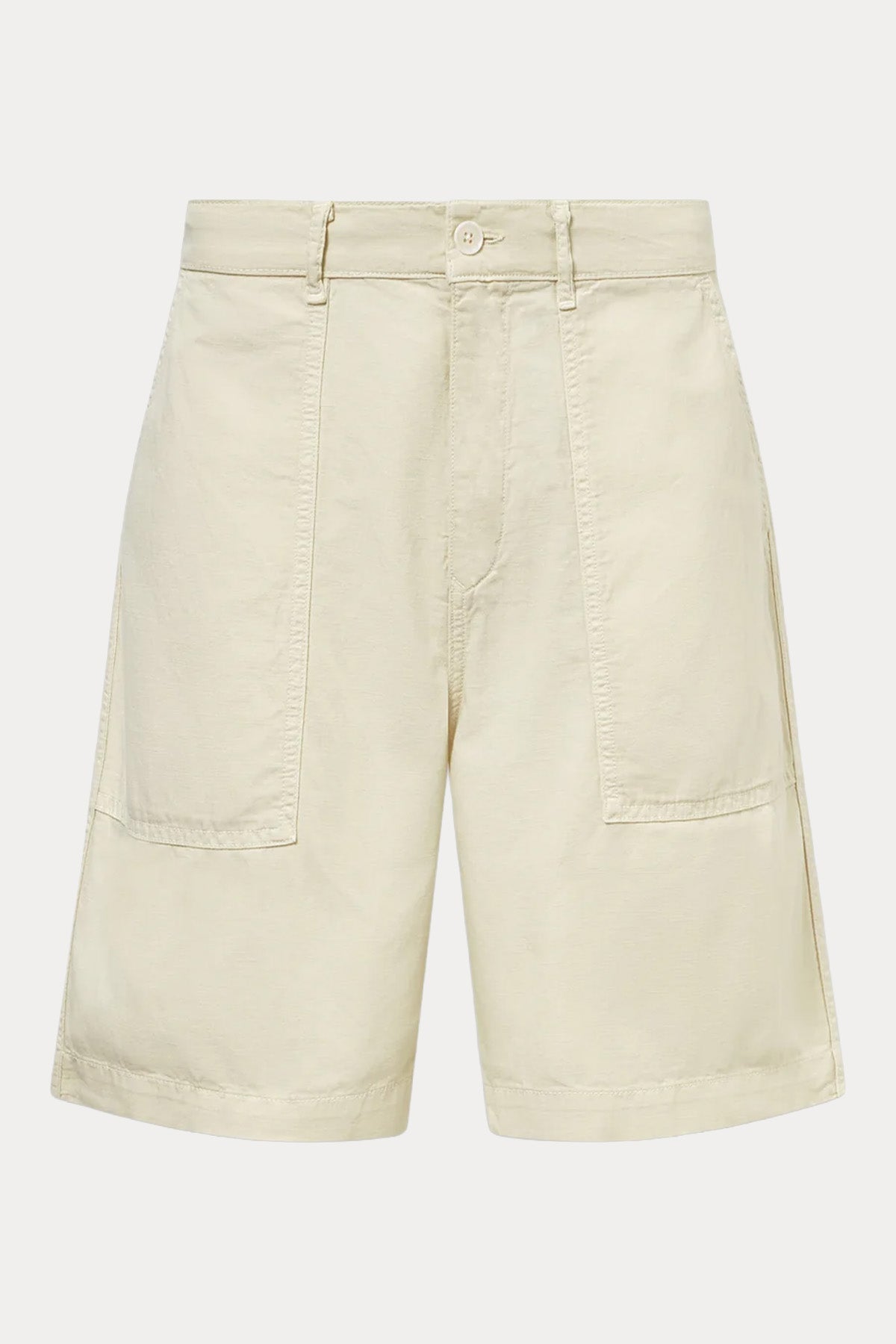 Belstaff Regular Fit Yandan Cepli Keten Şort-Şort-Libas