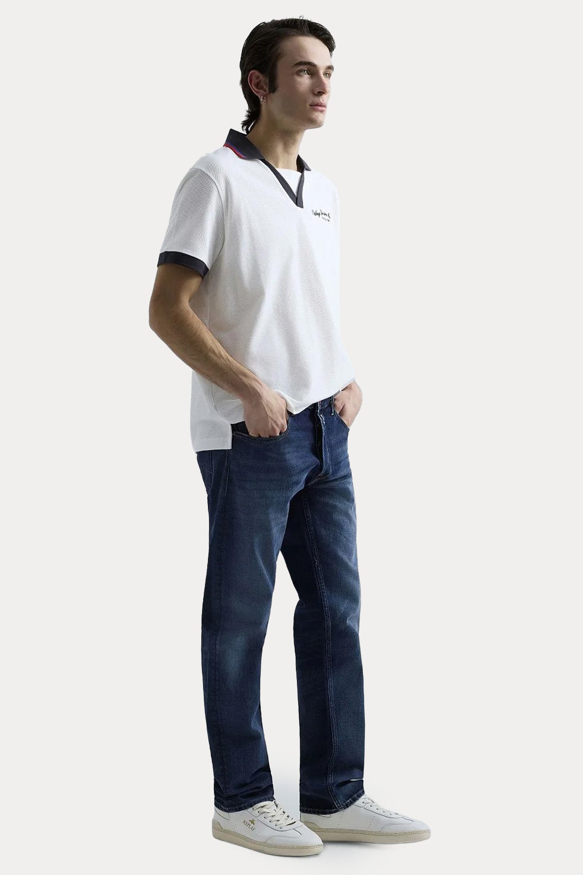 Replay Grover Straight Fit Yıkamalı Jeans-Jeans-Libas