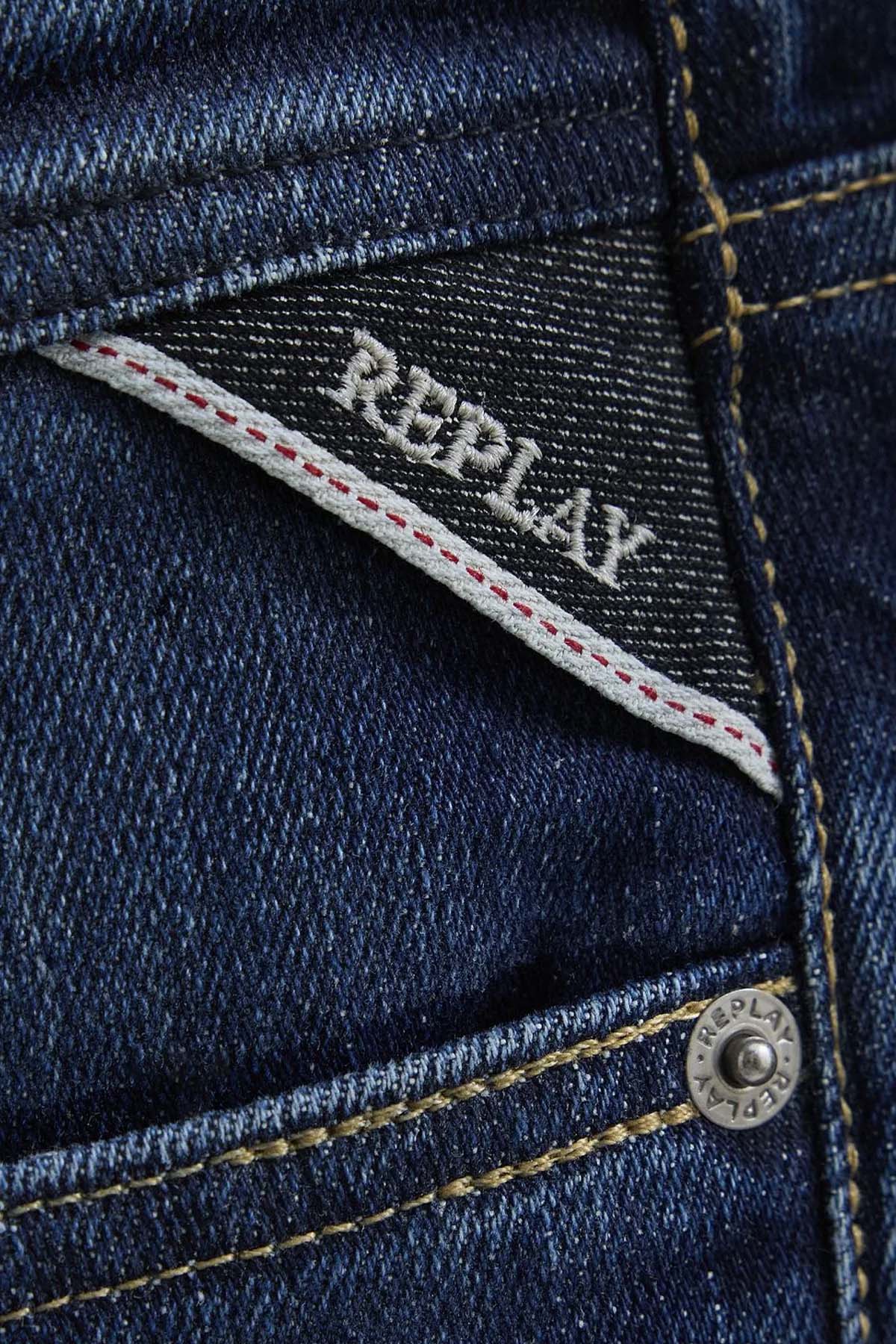 Replay Grover Straight Fit Yıkamalı Jeans-Jeans-Libas
