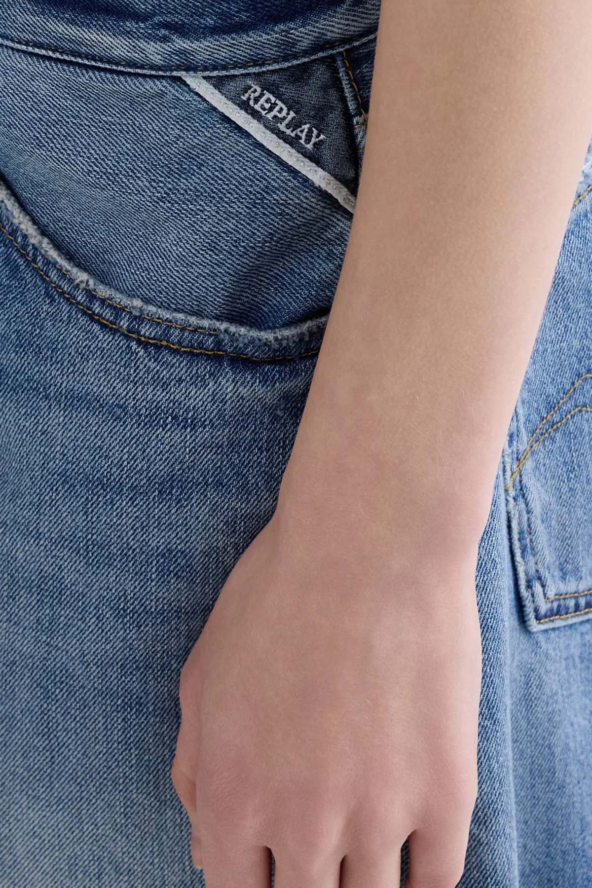 Replay Straight Fit Yıkamalı Denim Şort-Şort-Libas