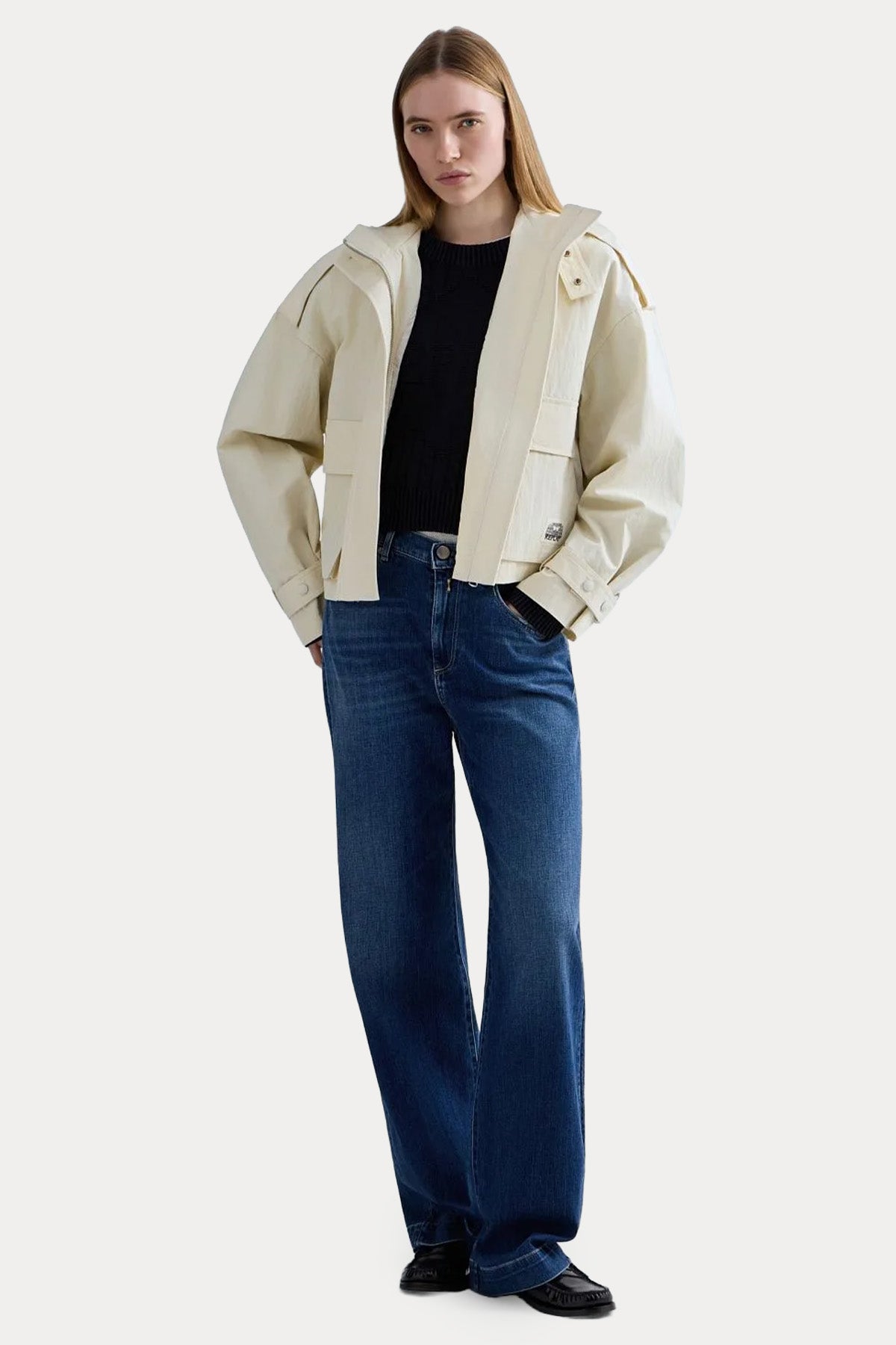 Replay Melja Relaxed Straight Fit Yıkamalı Jeans-Jeans-Libas